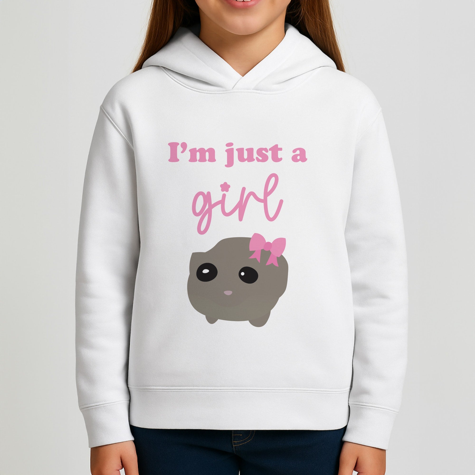 I'm Just A Girl Girls Hoodie