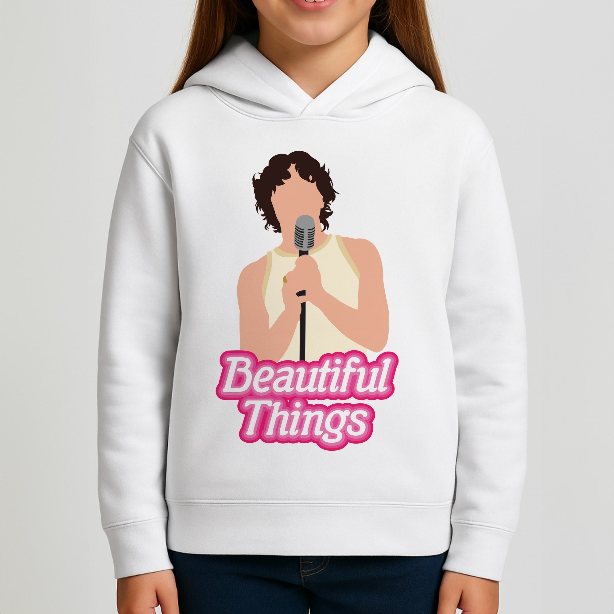 Neon Pink Beautiful Things Girls Hoodie