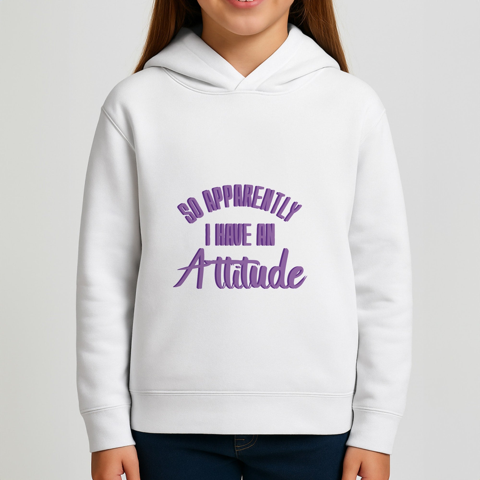 Apprently I Have An Attitude - Funny Quotes Girls Hoodie