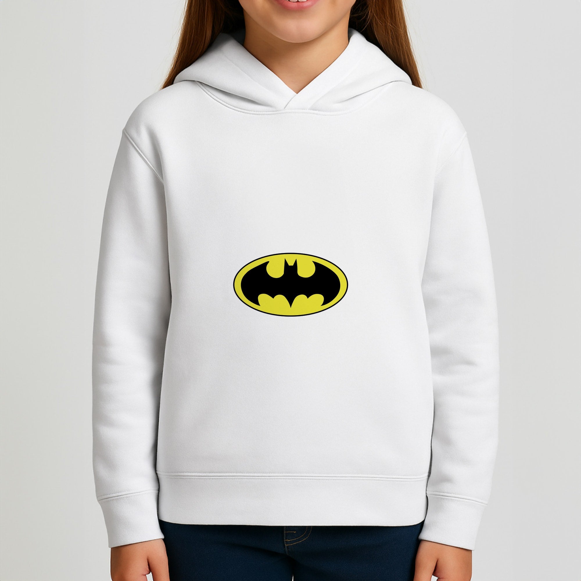 Black Bat Superhero Logo Girls Hoodie