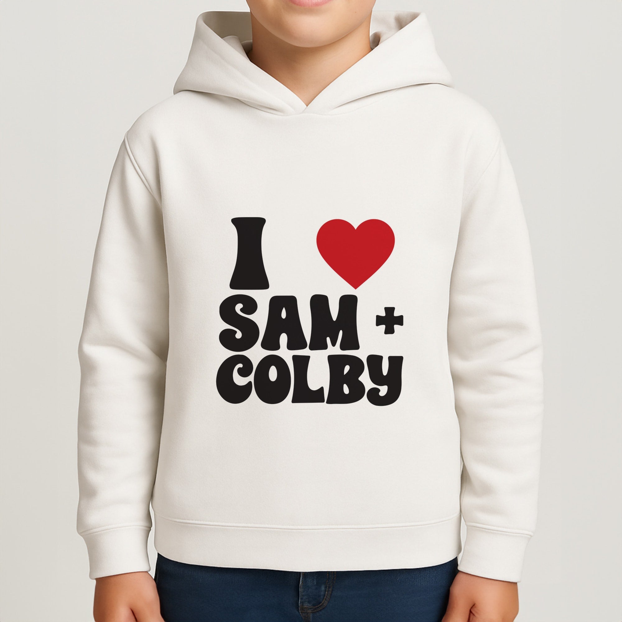 I Love S & C Boys Hoodie