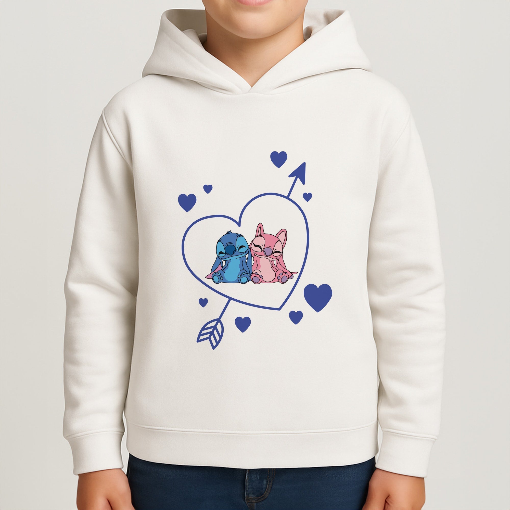 Arrow Heart - Pink Alien Boys Hoodie