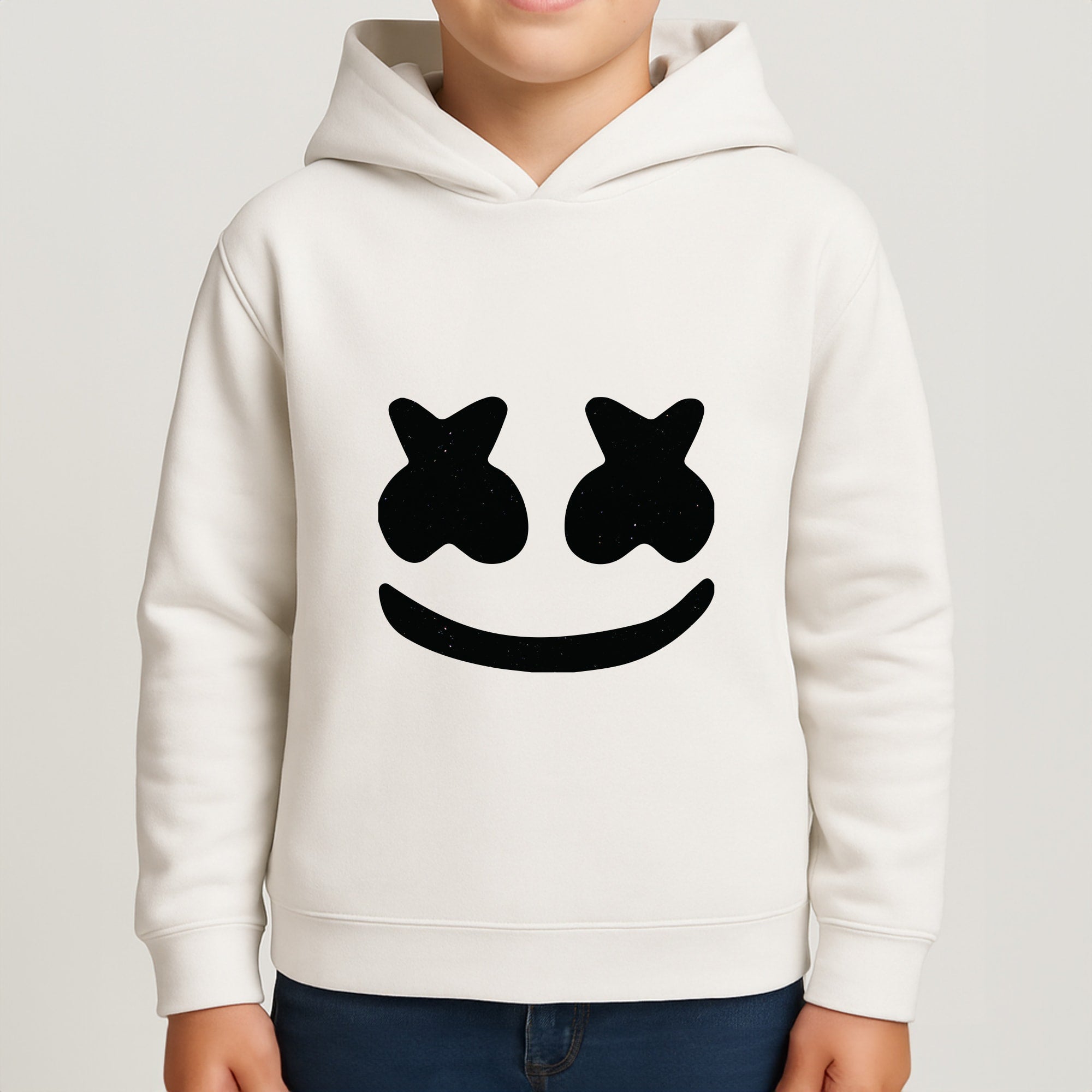 Black And White Helmet In Space Boys Hoodie