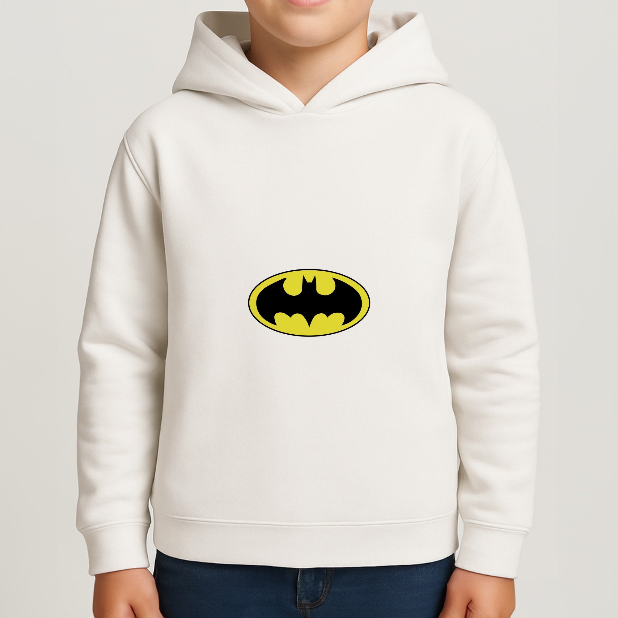 Black Bat Superhero Logo Boys Hoodie