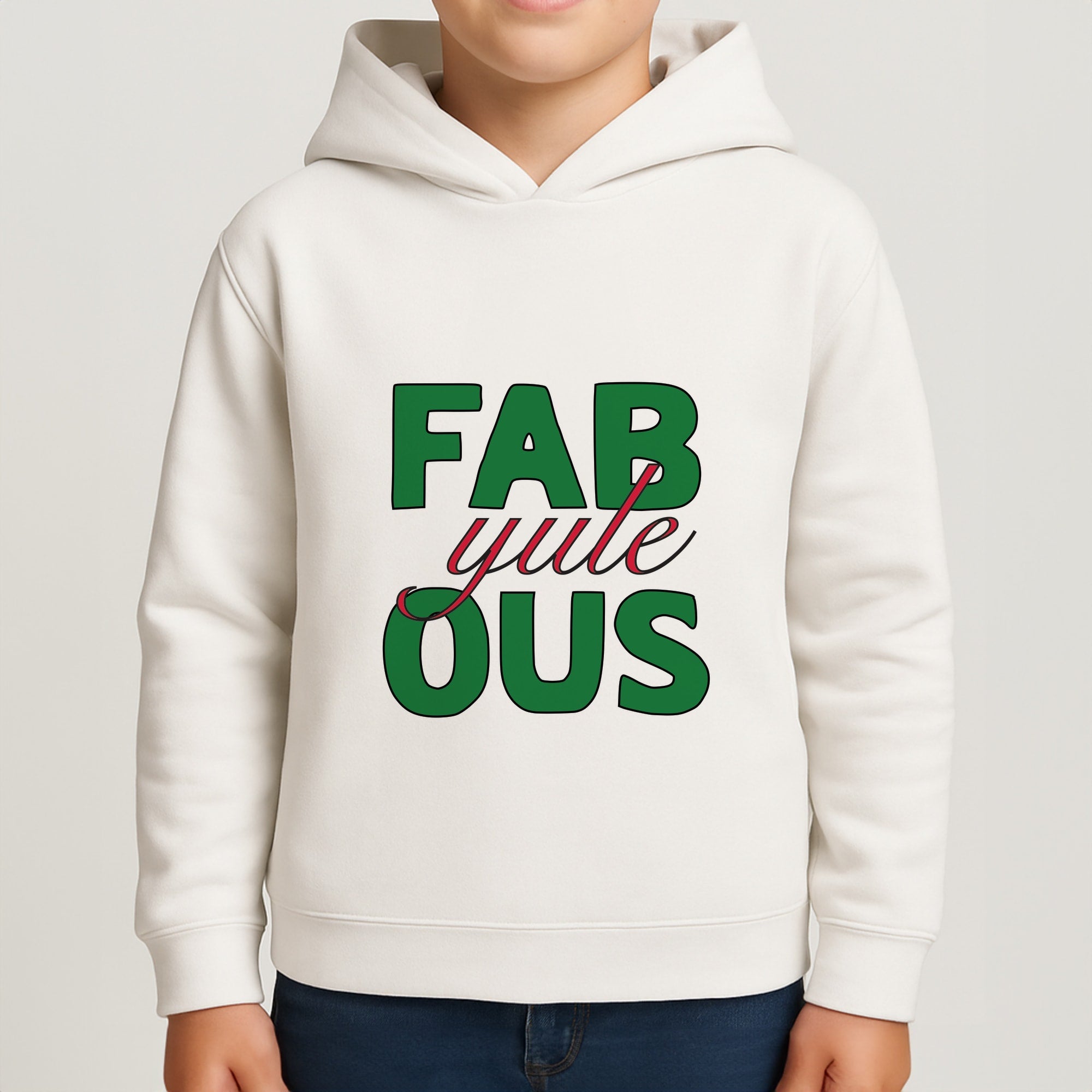 Fab-Yule-Ous Red - Christmas Puns Boys Hoodie