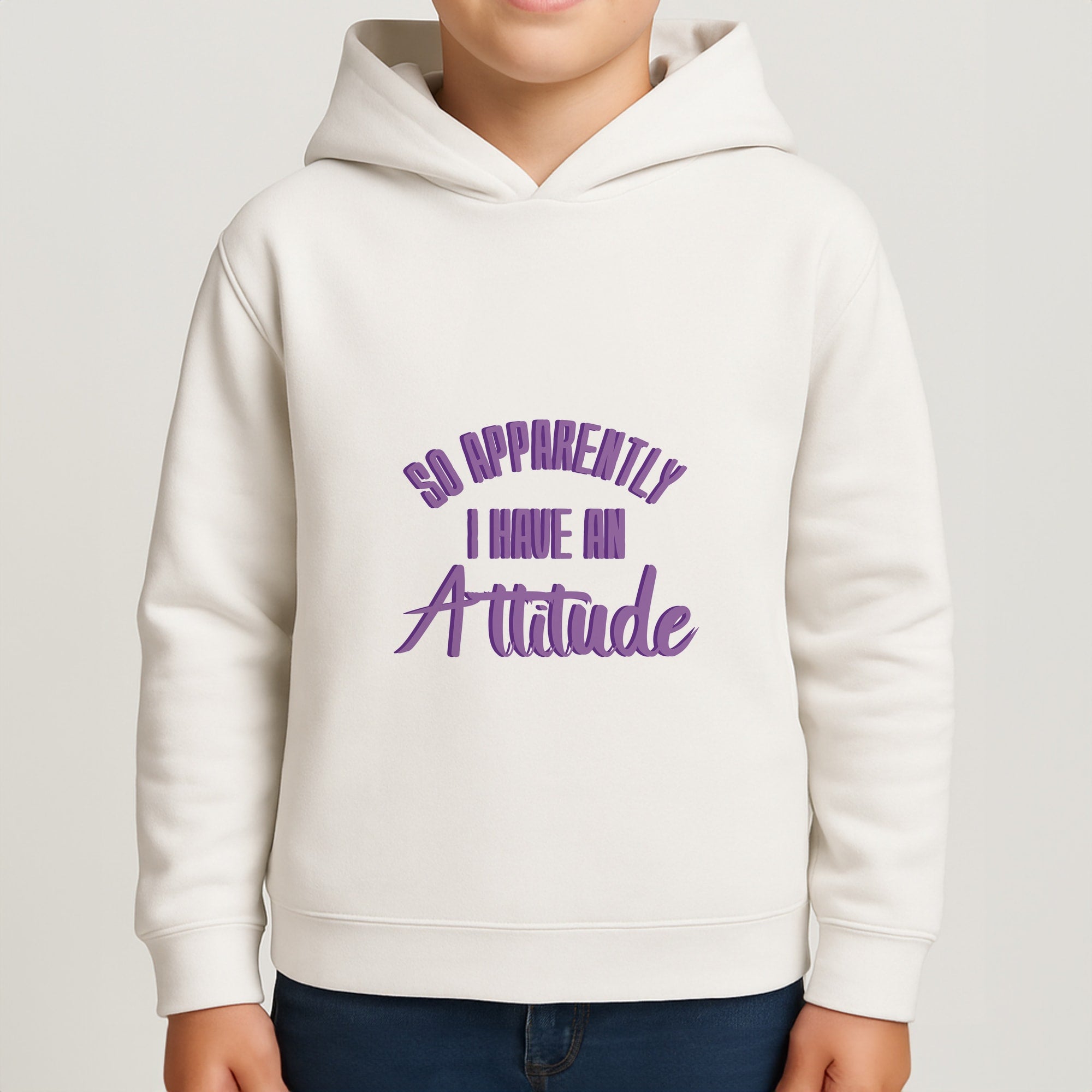 Apprently I Have An Attitude - Funny Quotes Boys Hoodie