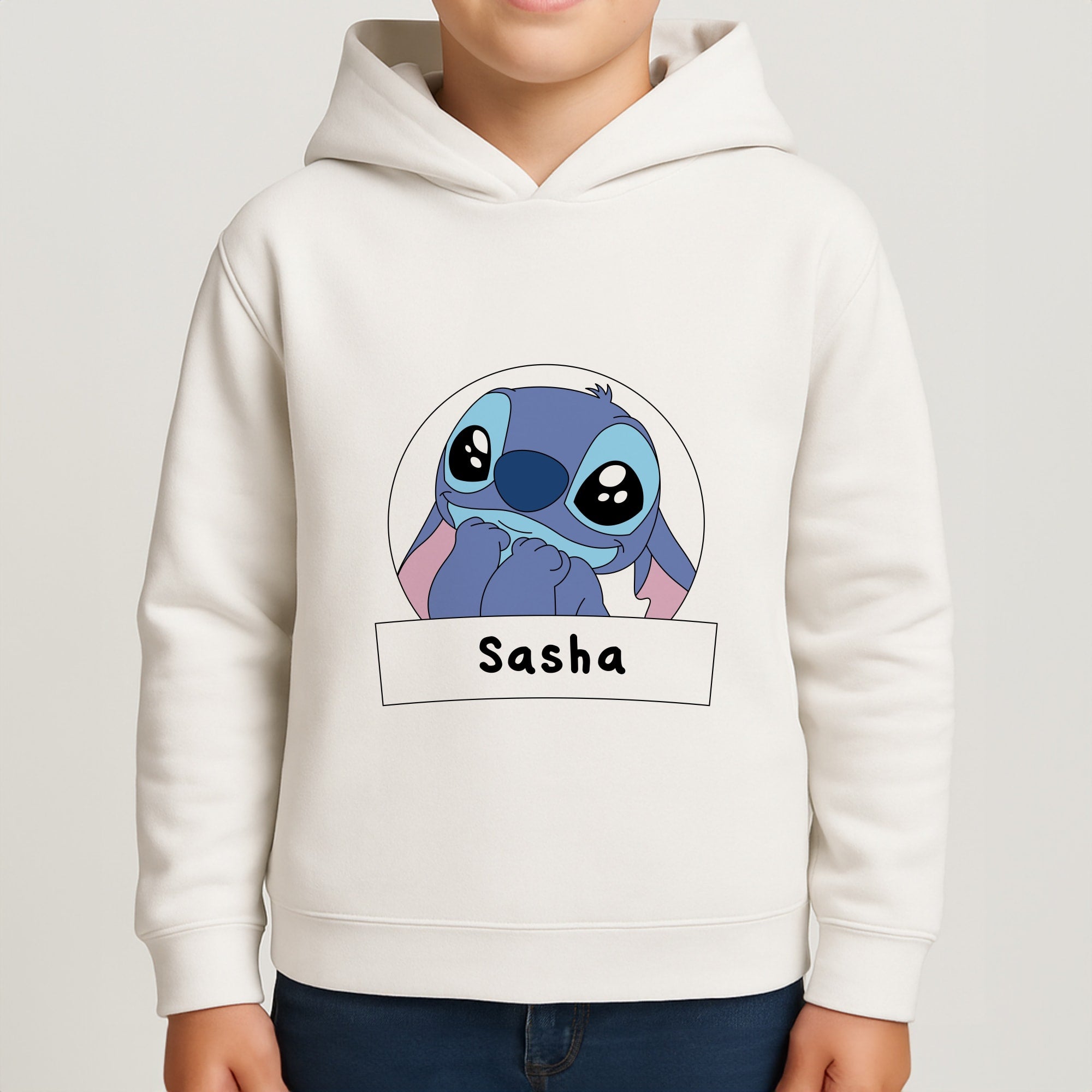 Personalised Cute Blue Alien Boys Hoodie