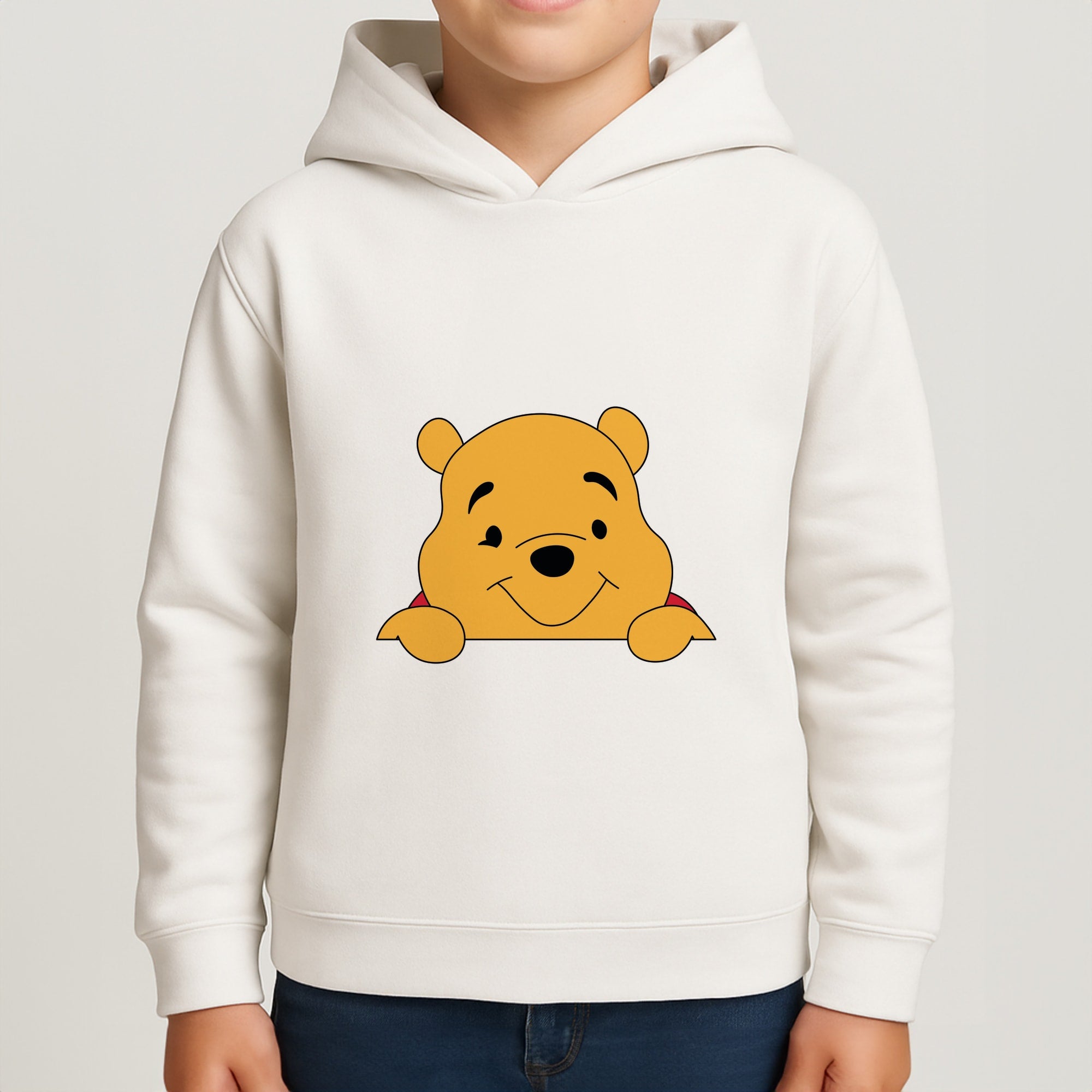 Cute Bear Leaning Boys Hoodie