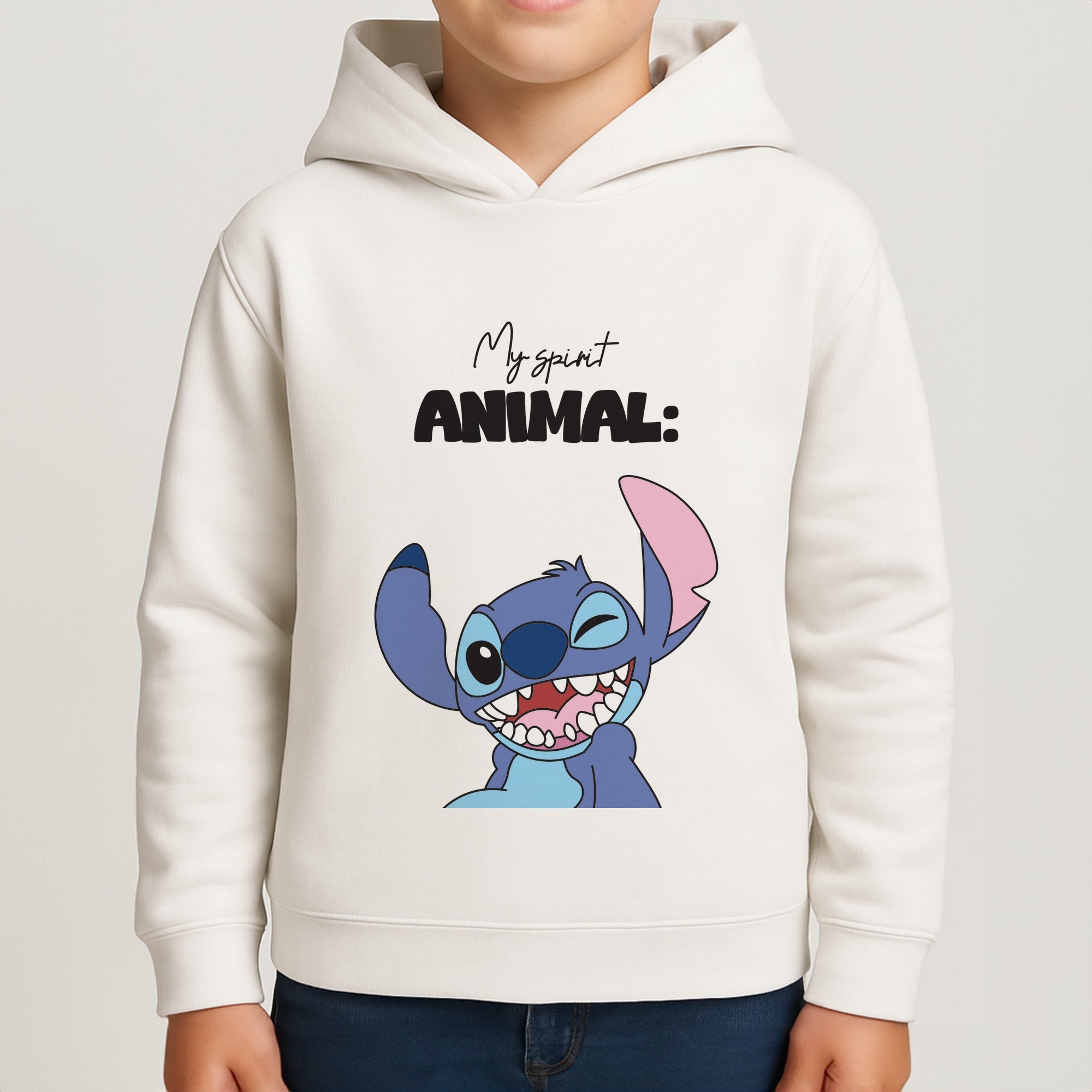 My Sprit Animal Blue Alien Boys Hoodie