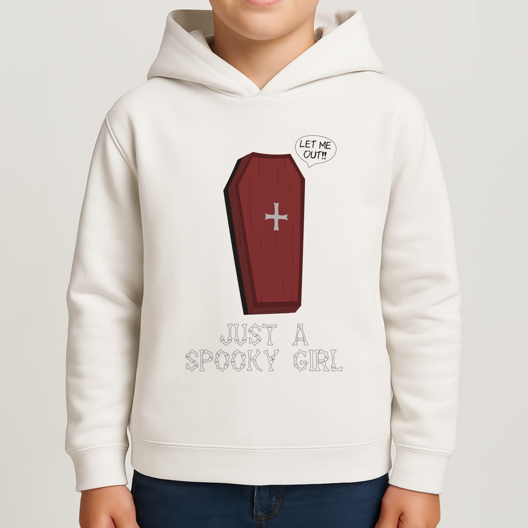 Just A Spooky Girl Boys Hoodie