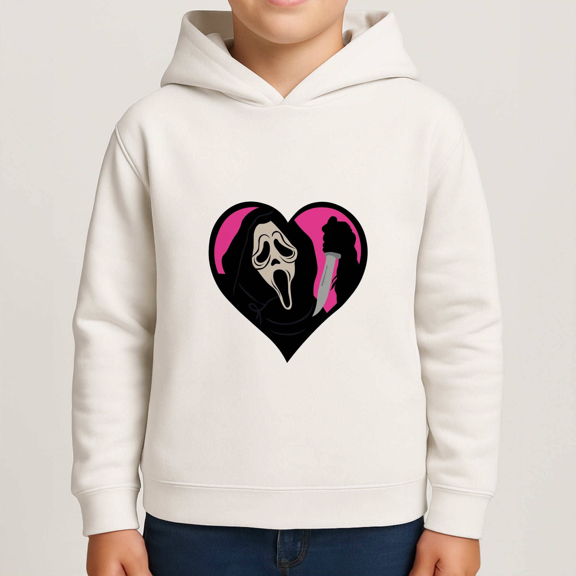 Heart face - Halloween Boys Hoodie