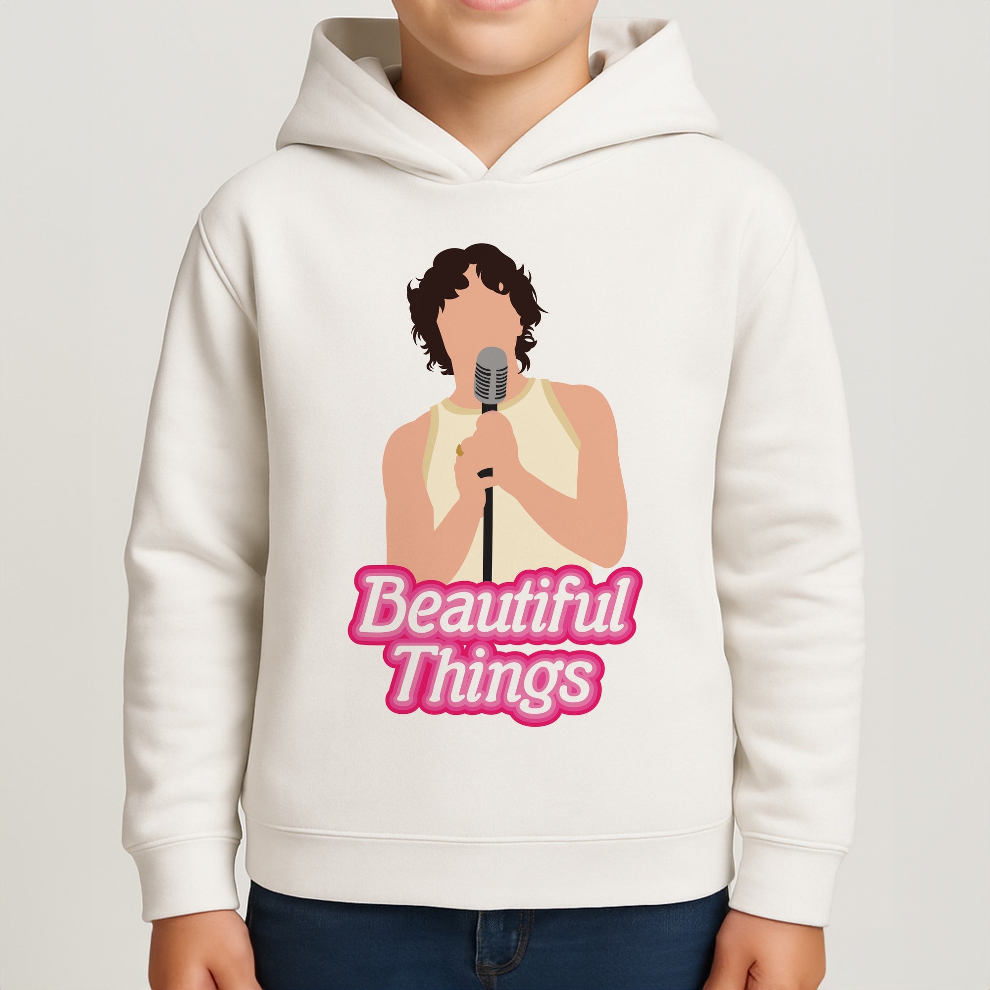 Neon Pink Beautiful Things Boys Hoodie