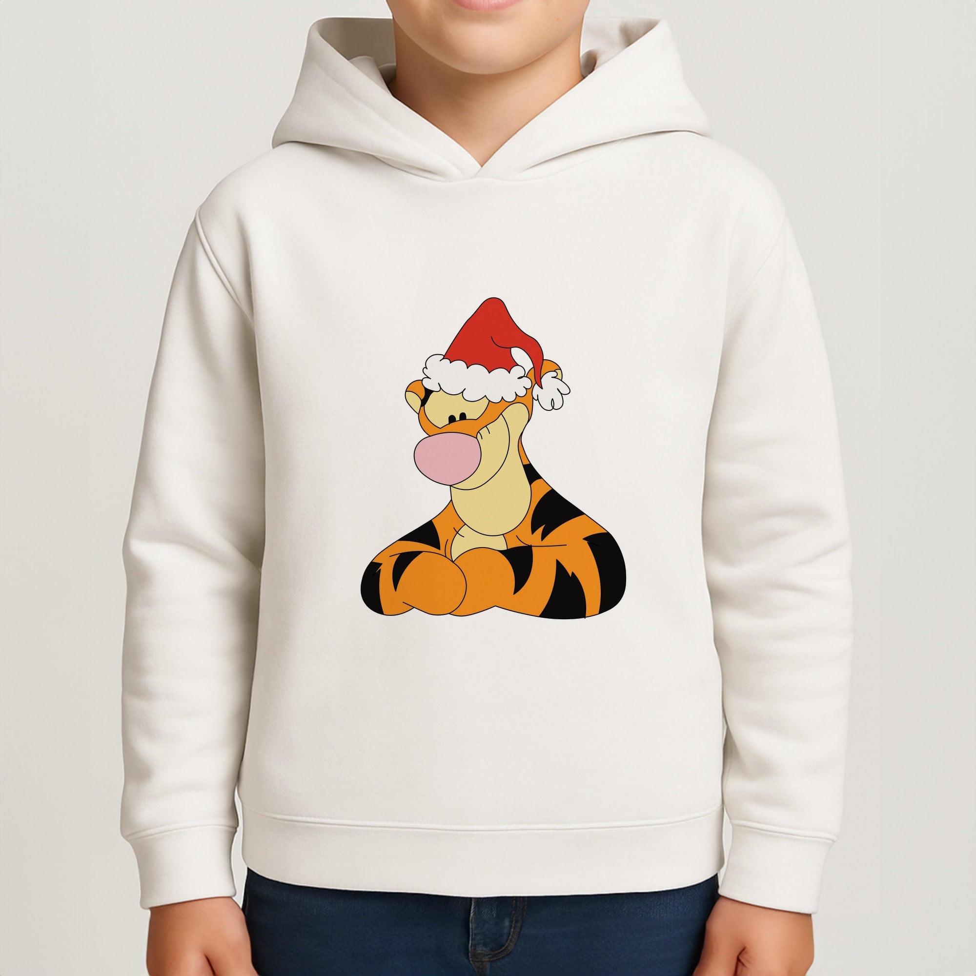 Tiger Pattern Christmas Boys Hoodie