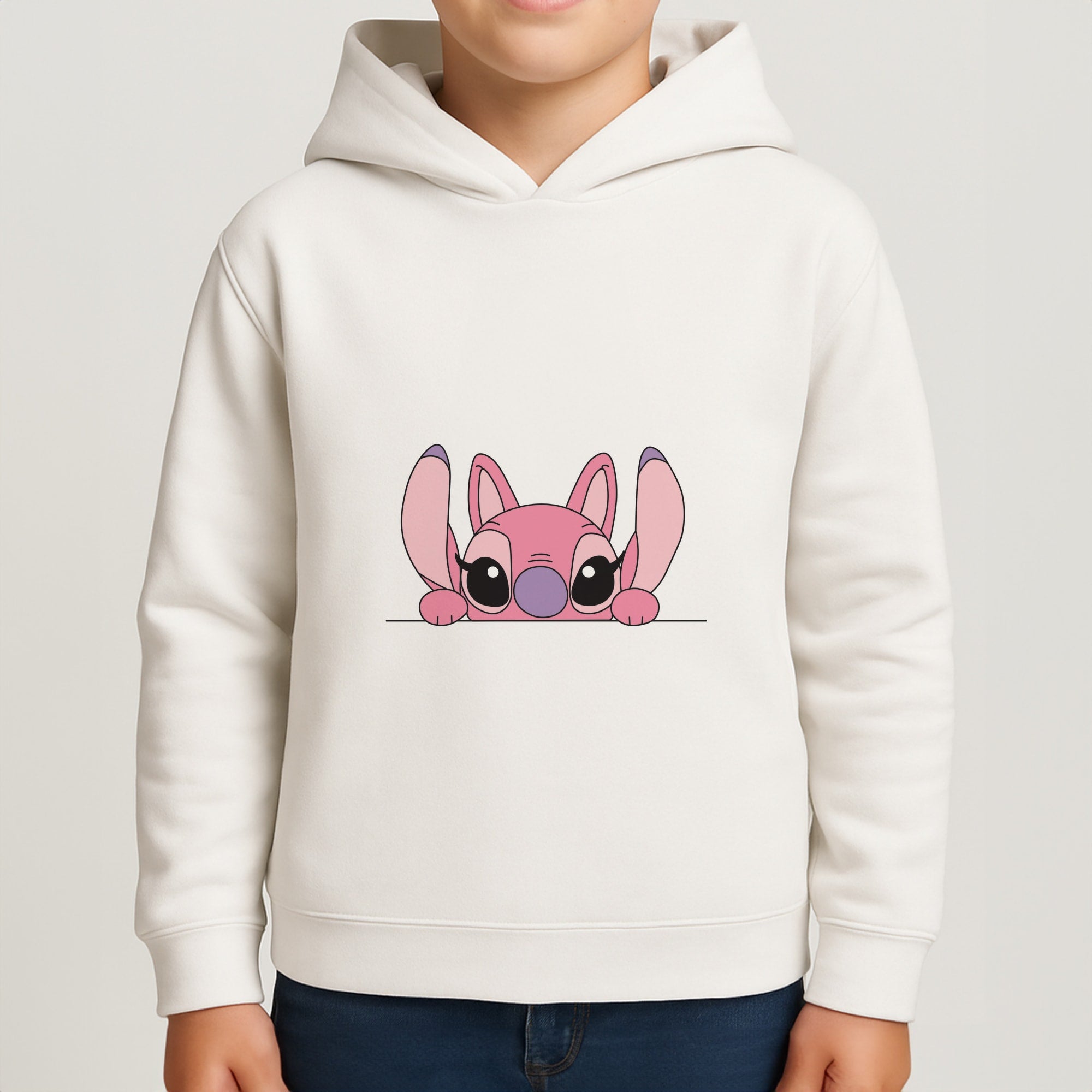 Angel Leaning - Pink Alien Boys Hoodie