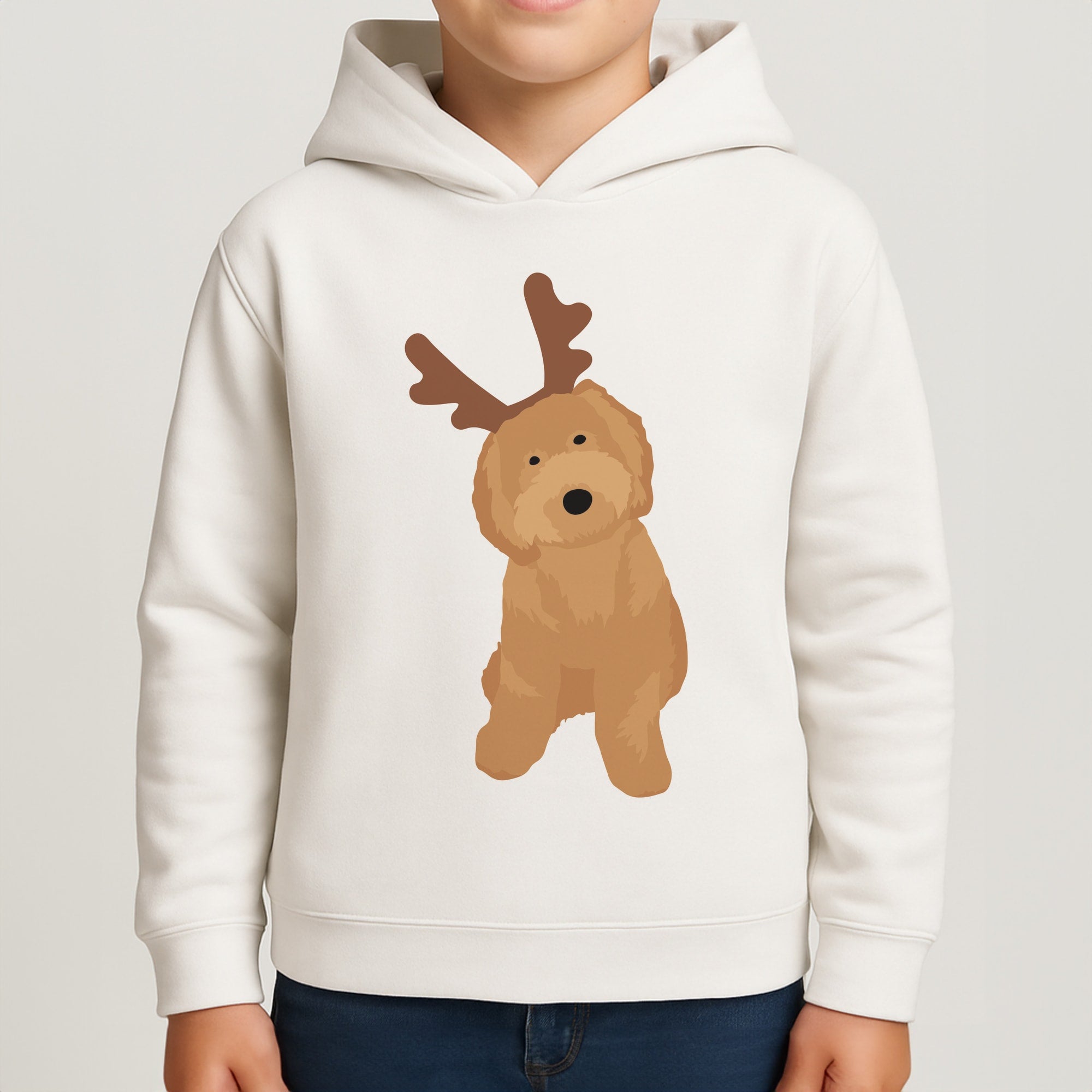 Dog Christmas Ears Boys Hoodie
