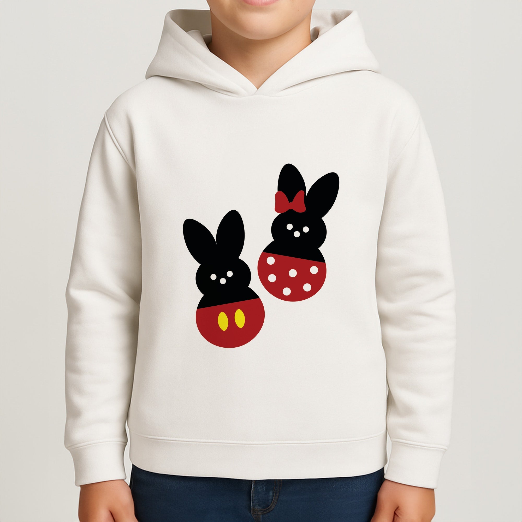 Mouse Peeps Pattern Boys Hoodie