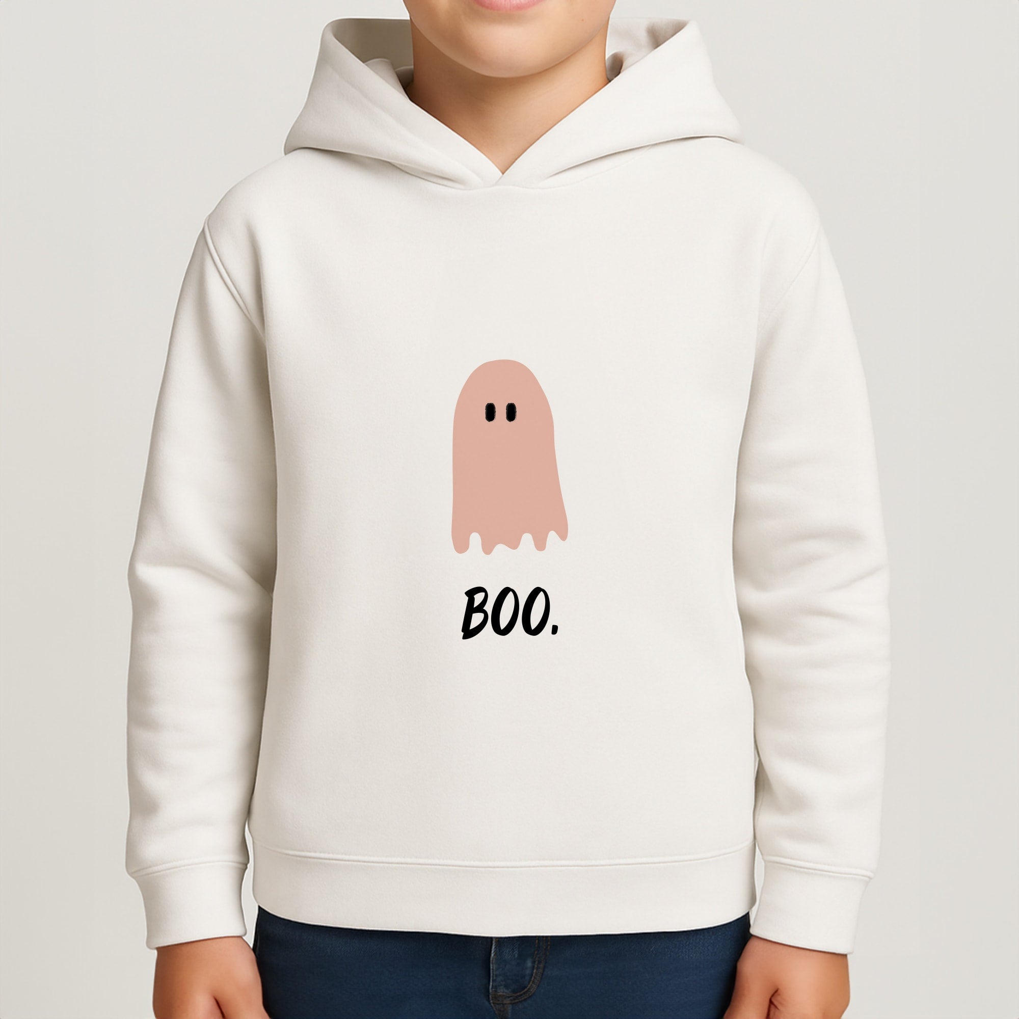 Boo - Ghost Halloween Boys Hoodie