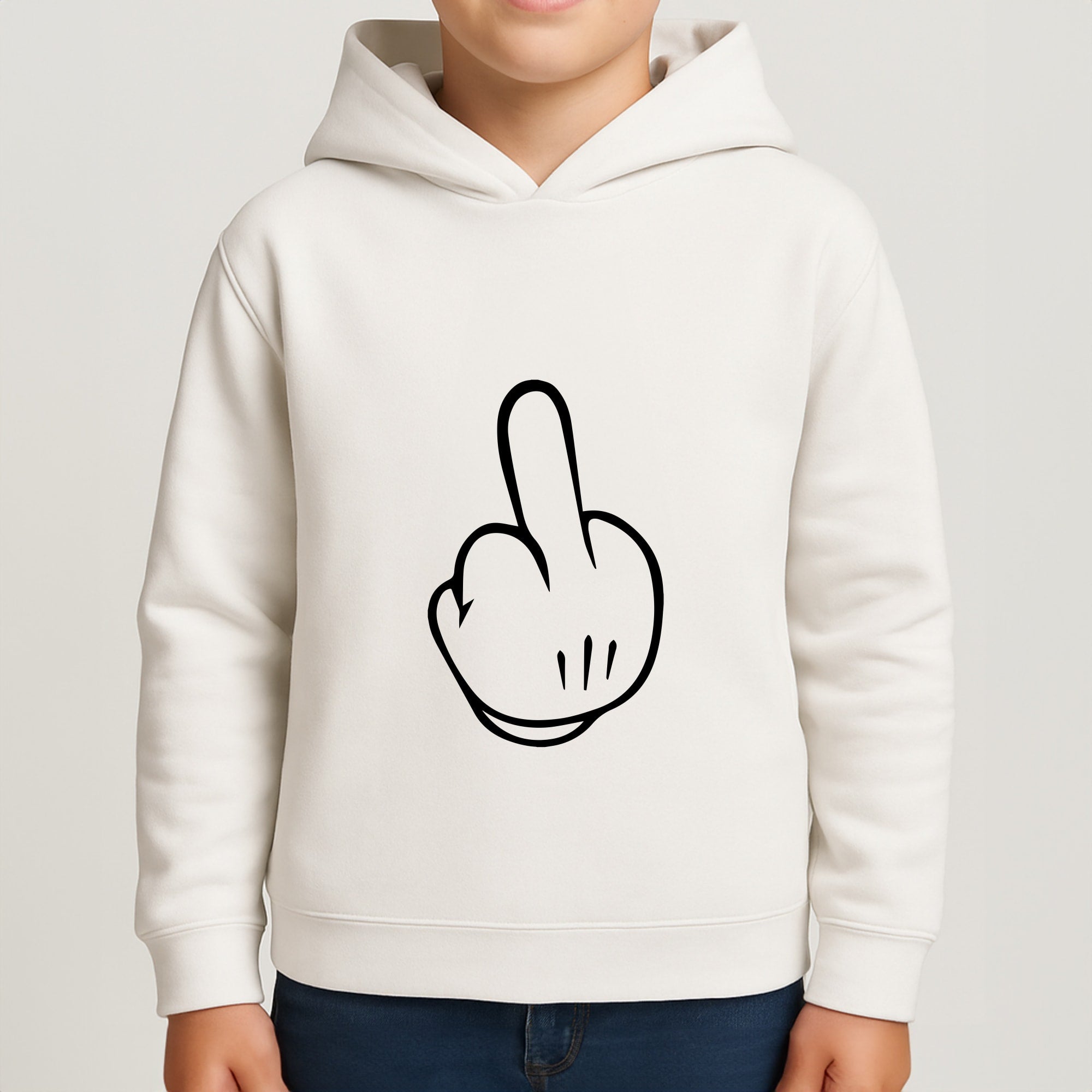 Fairytale Mouse Middle Finger Boys Hoodie