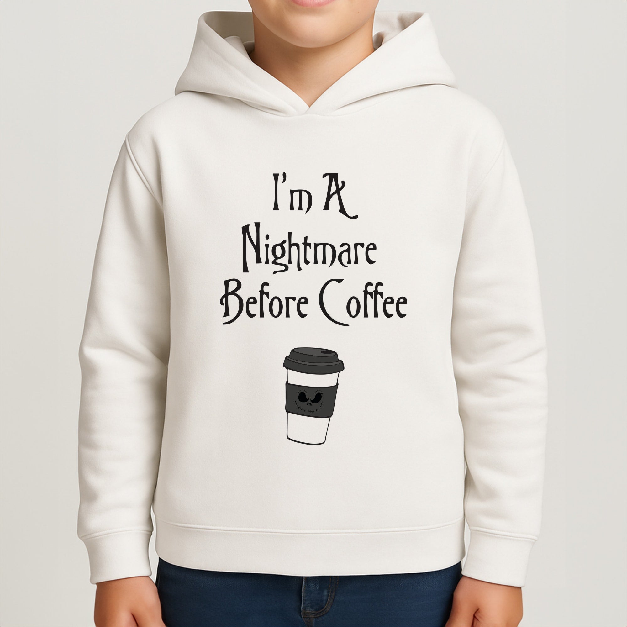 I'm A Nightmare Before Coffee Boys Hoodie