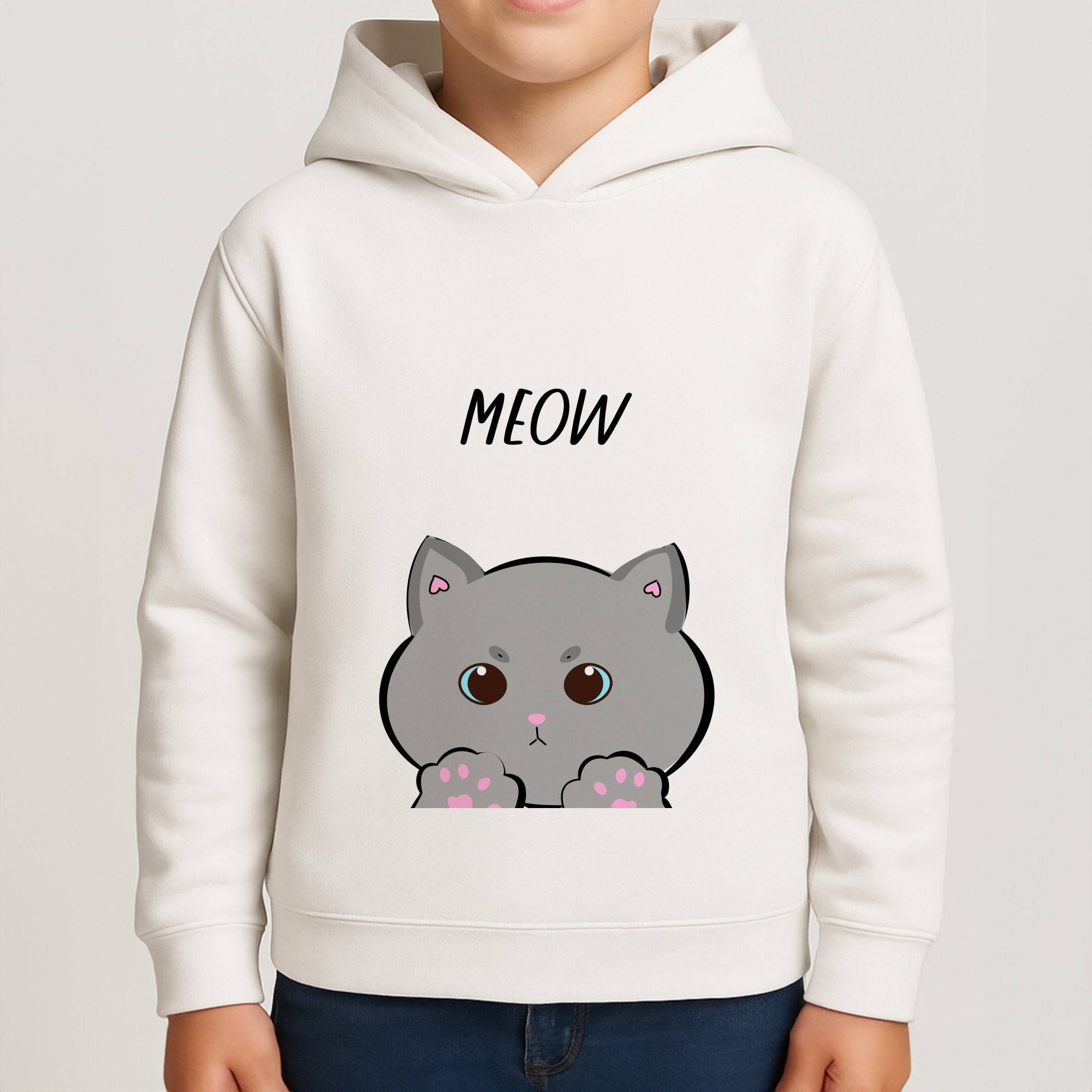 Grey Kitty - Cats Boys Hoodie