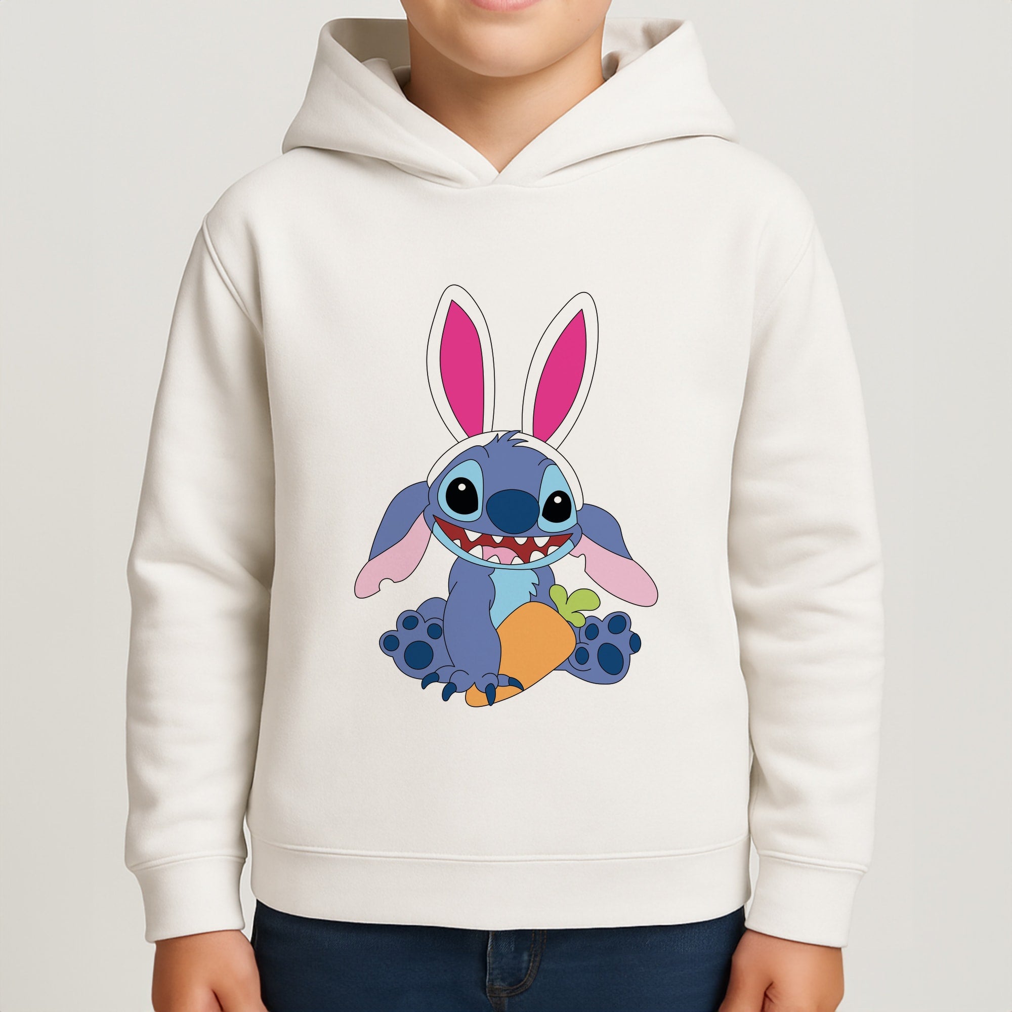 Easter Bunny Blue Alien Boys Hoodie