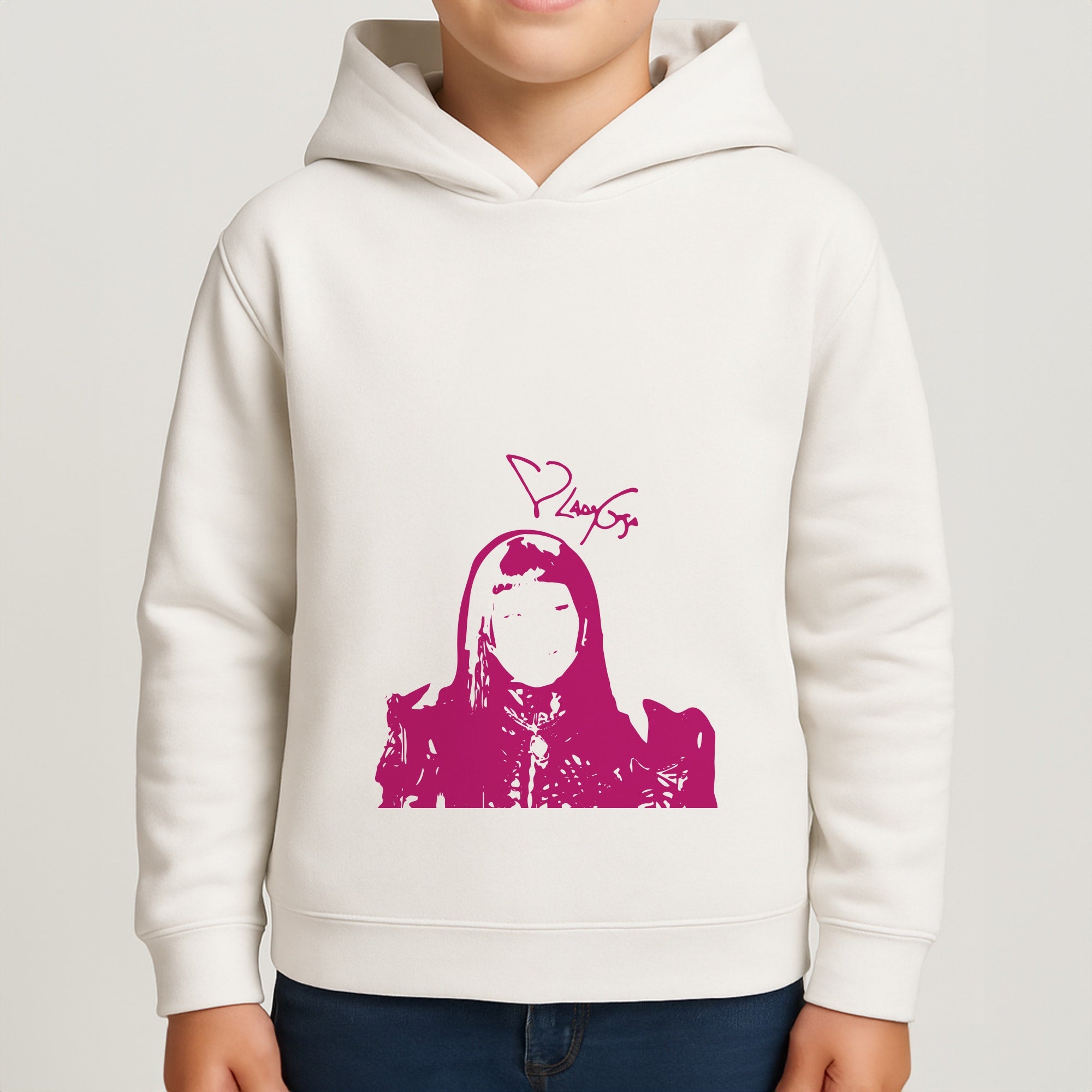 Pink Gaga Silhouette Boys Hoodie