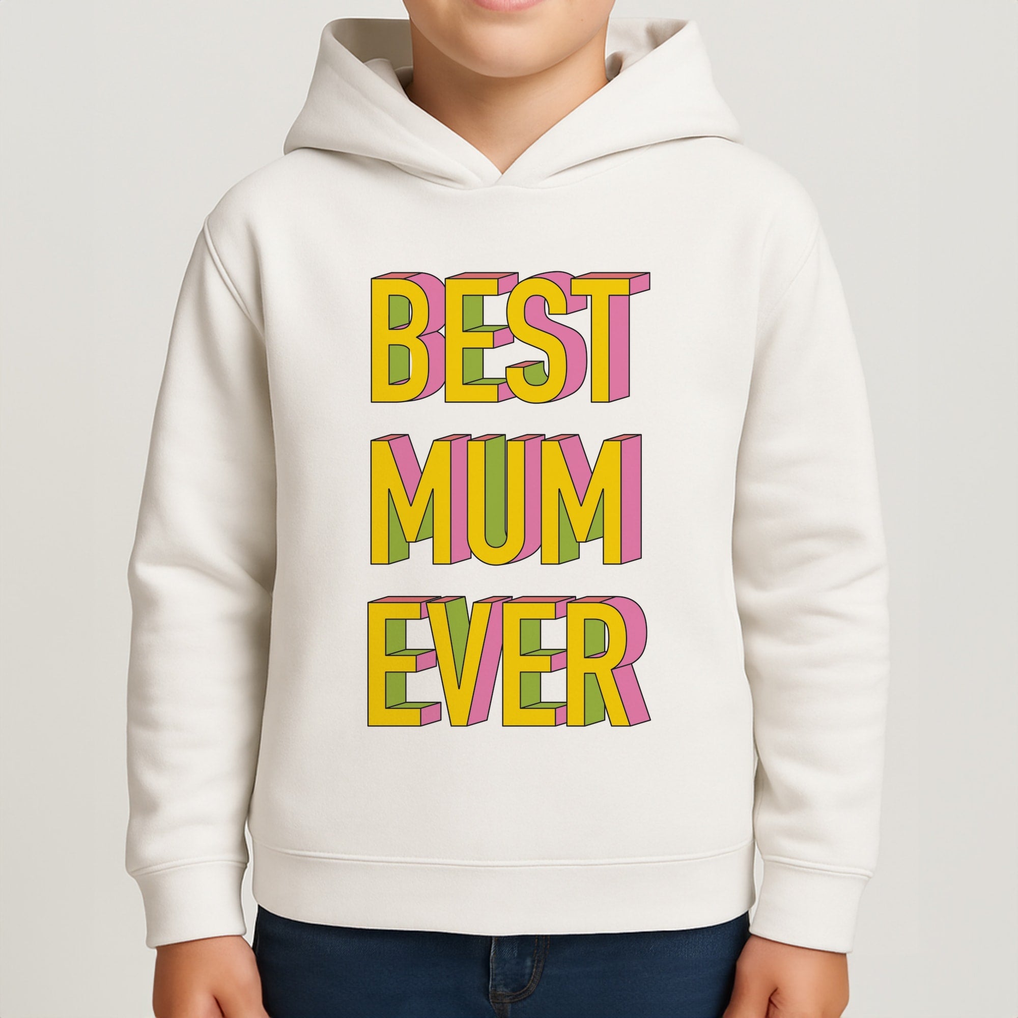 Geometric Best Mum Ever Boys Hoodie
