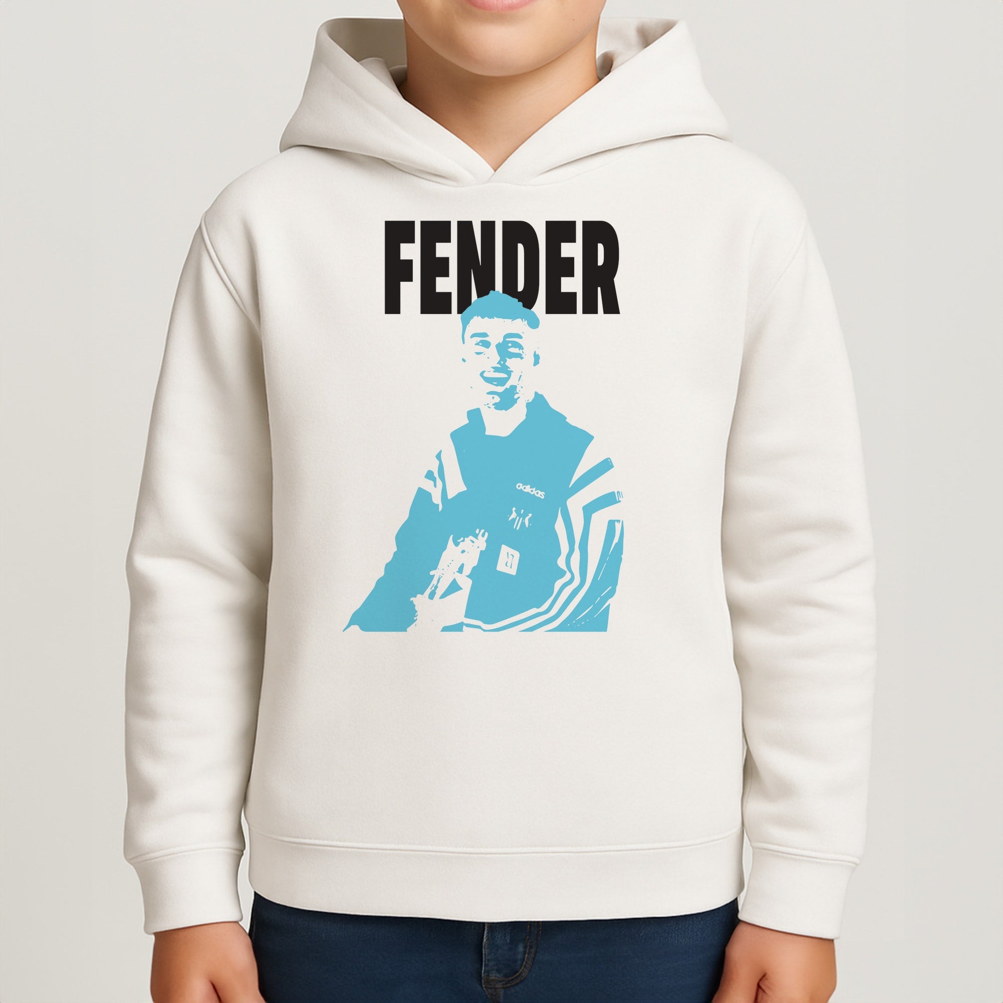 Fender Silhouette Blue Kids Hoodie