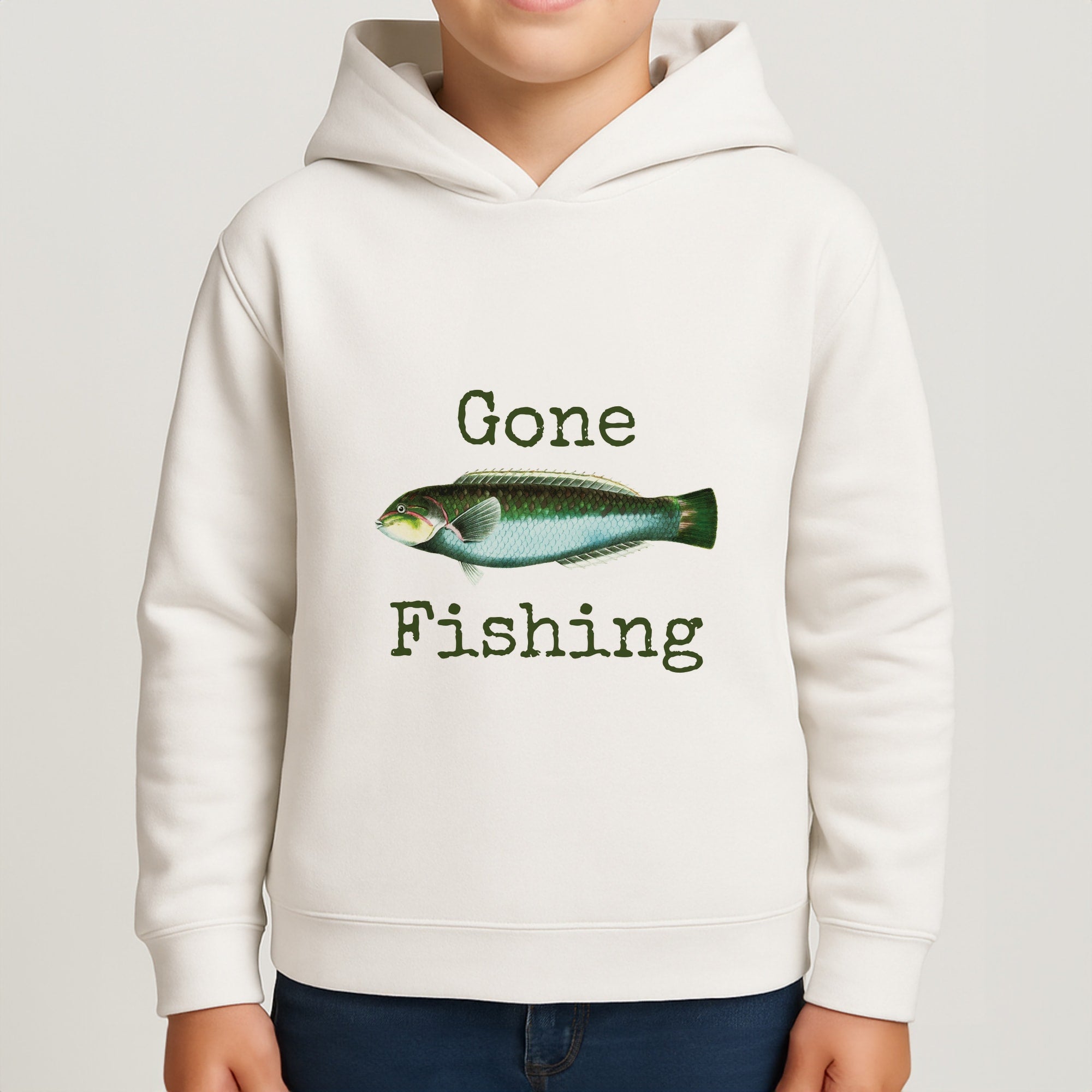 Gone Fishing  Boys Hoodie
