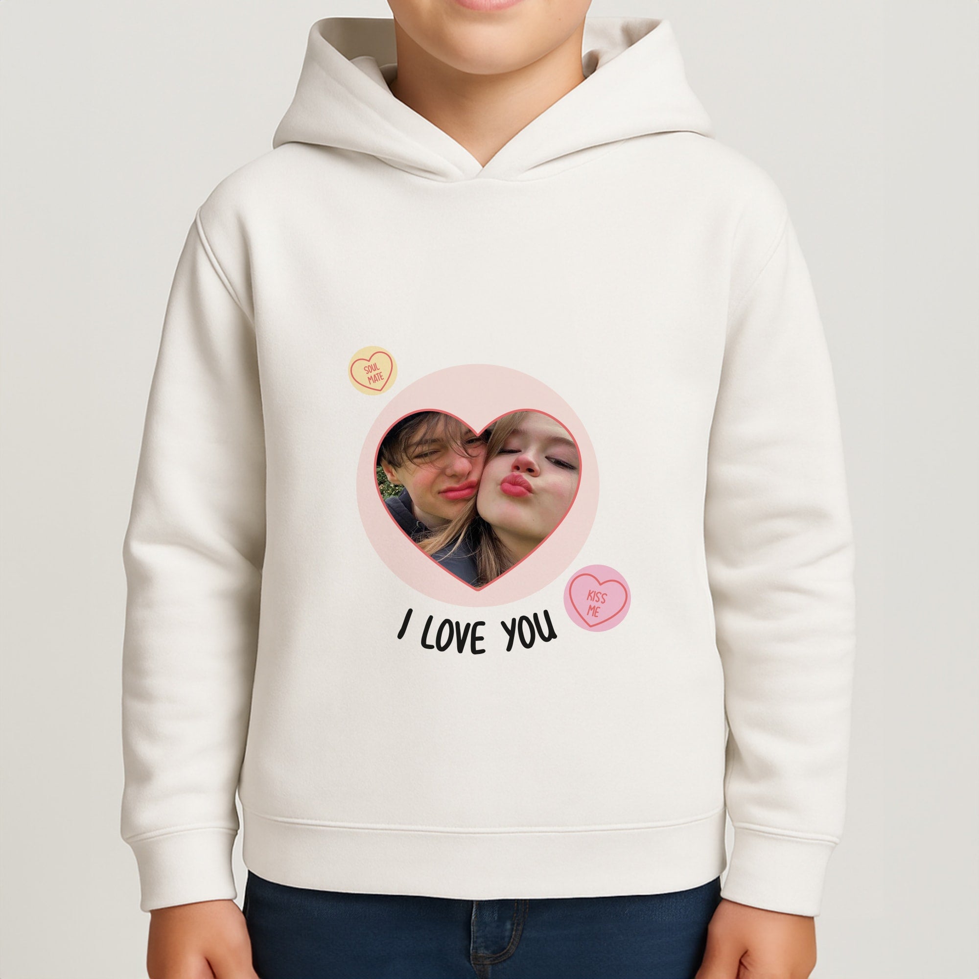I Love You - Personalised Couples Boys Hoodie