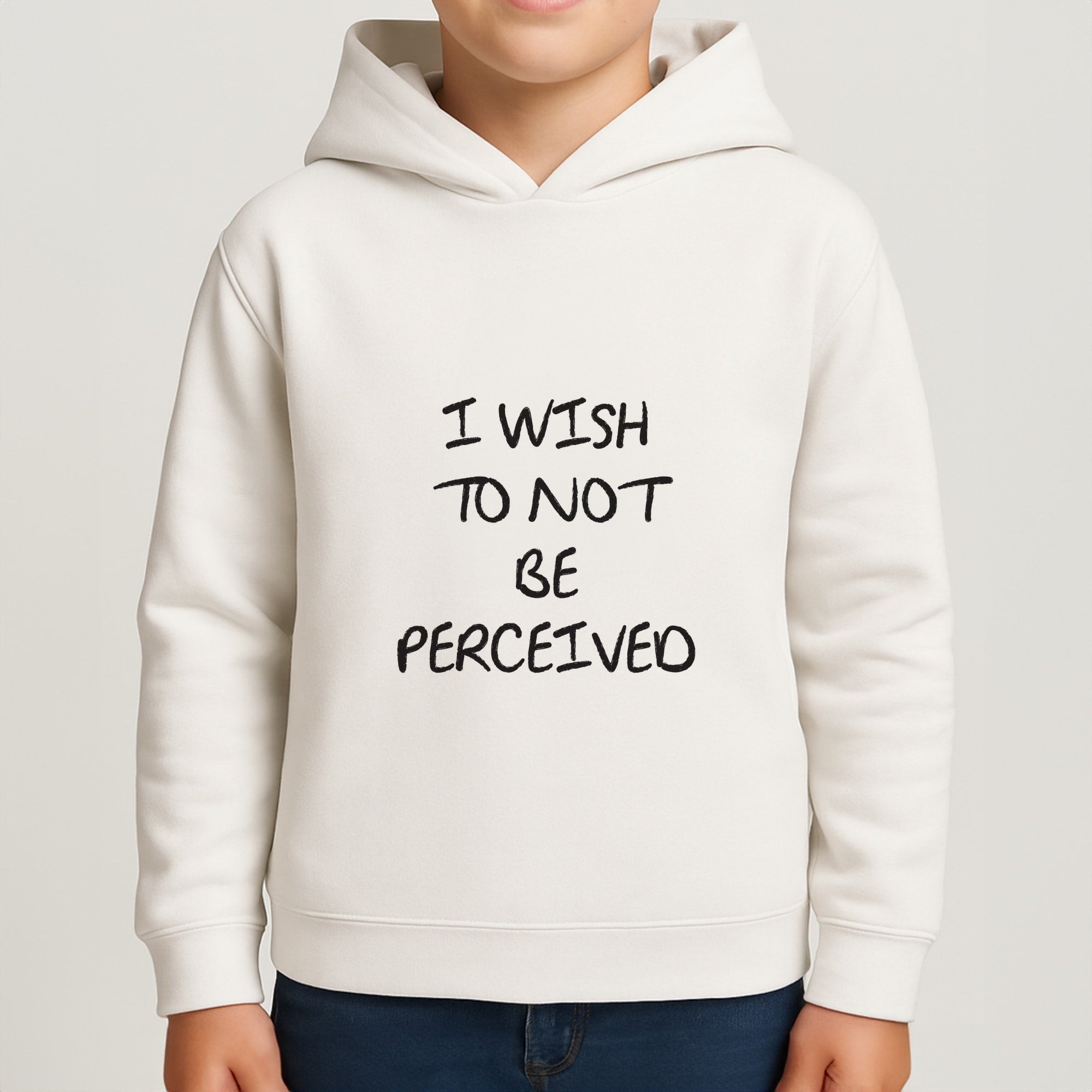 I Wish To Not Be Perceived Boys Hoodie