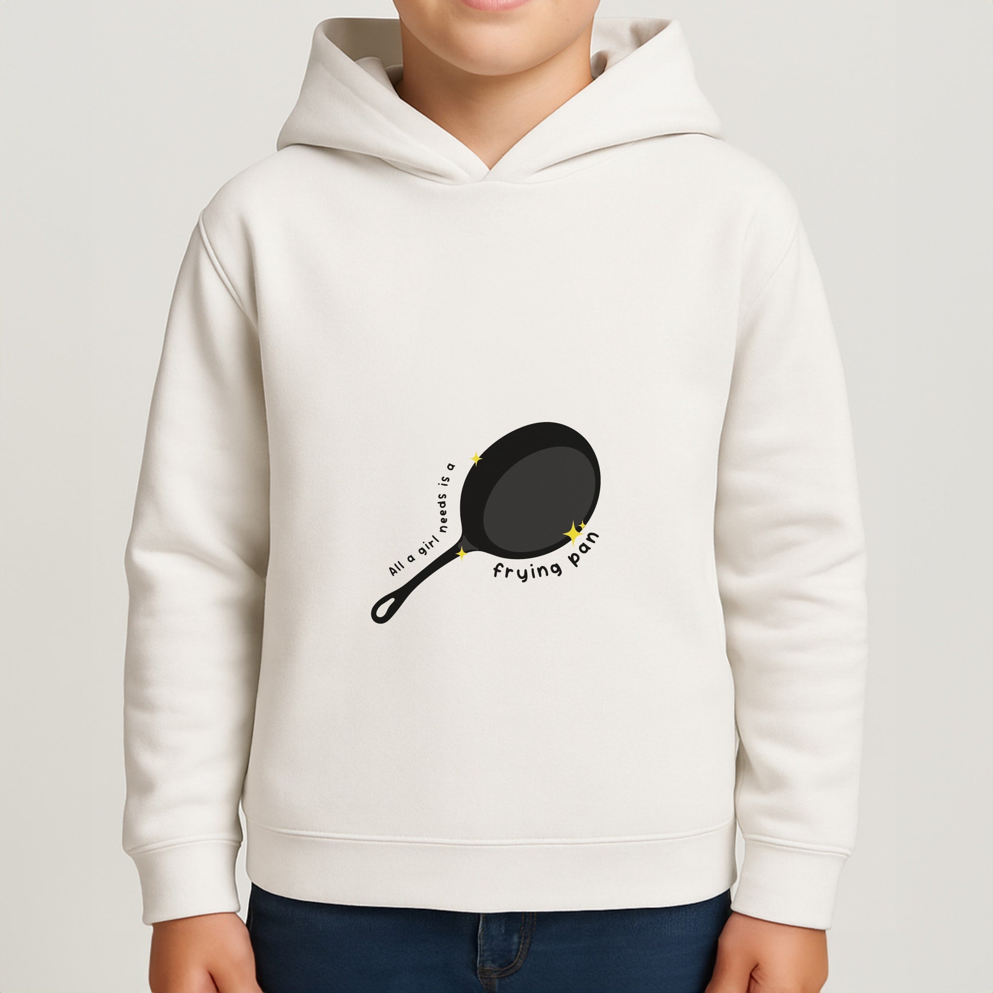 All A Girl Needs Is A Frying Pan Boys Hoodie