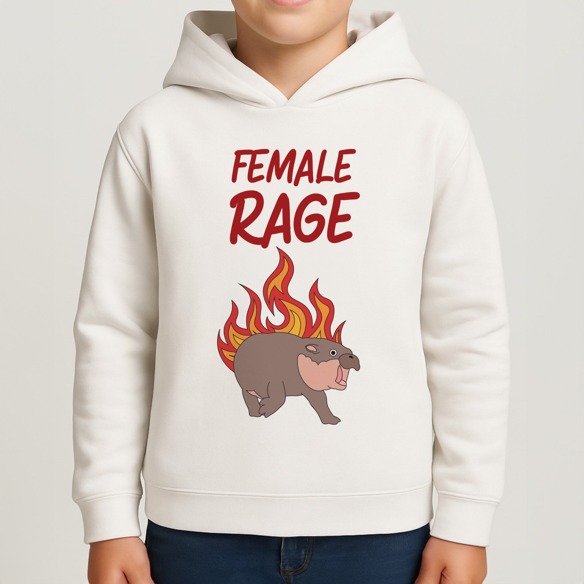 Female Rage Boys Hoodie