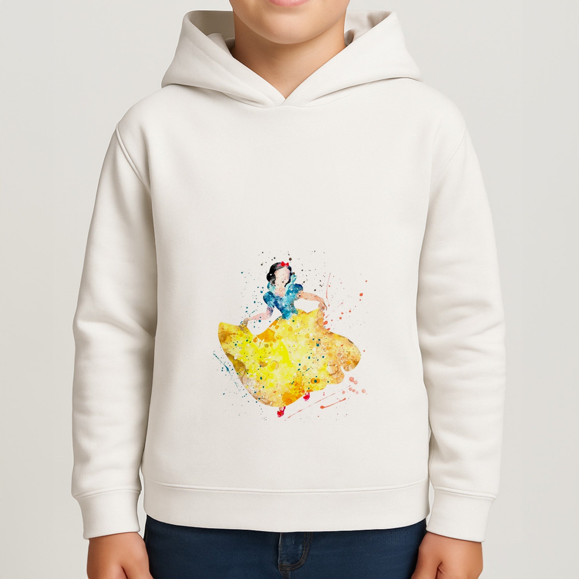 Watercolour Snow White Fairytale Boys Hoodie