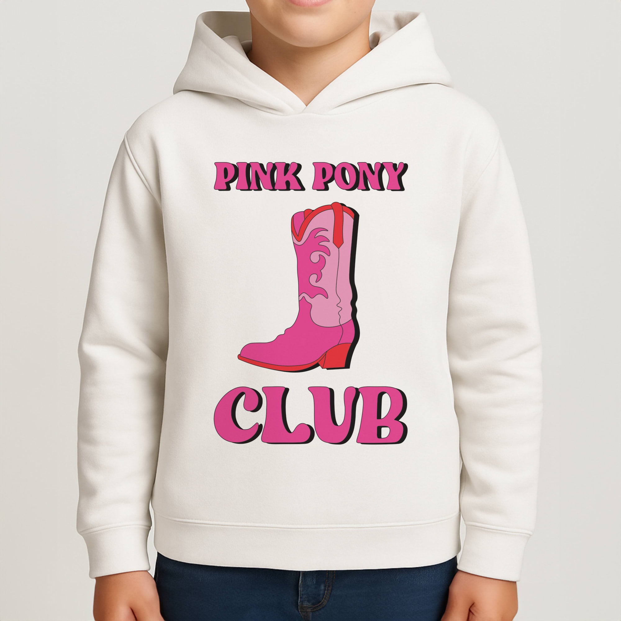 Zebra Print Pink Pony Club Boys Hoodie