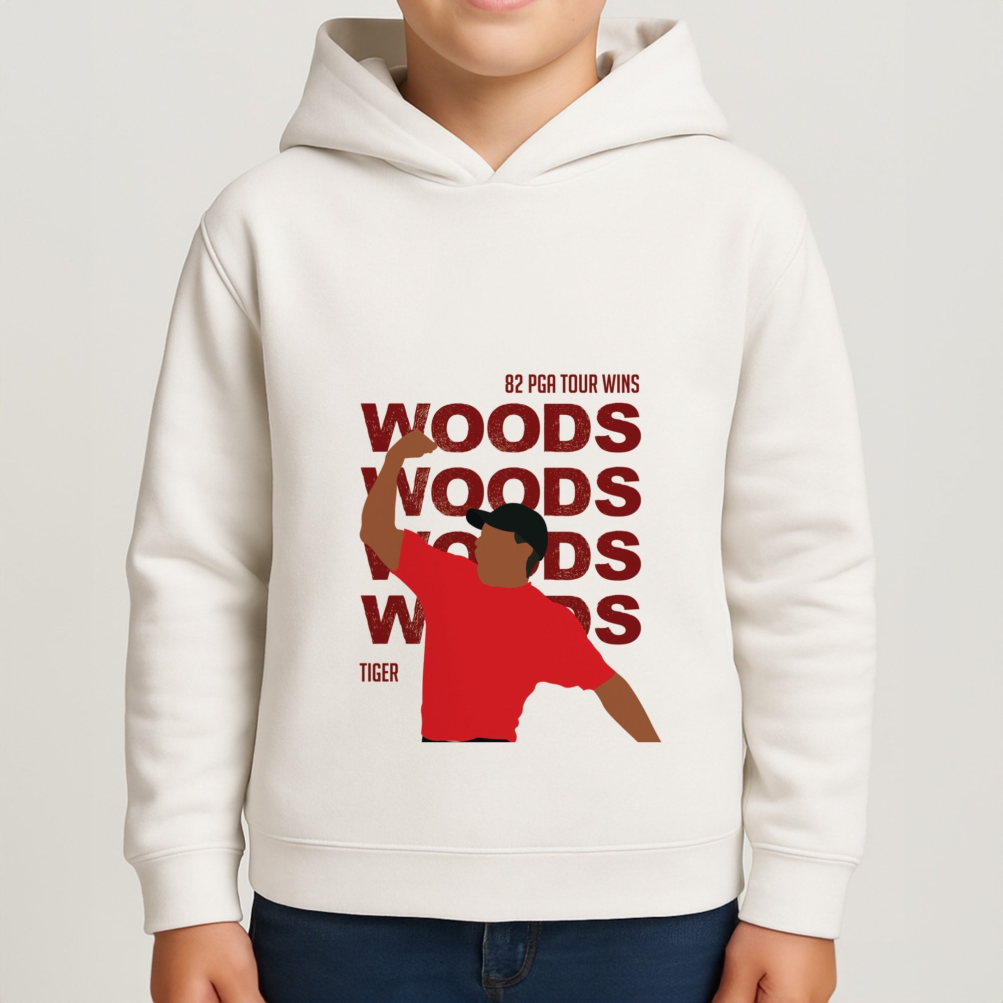 Woods Dark Red Boys Hoodie