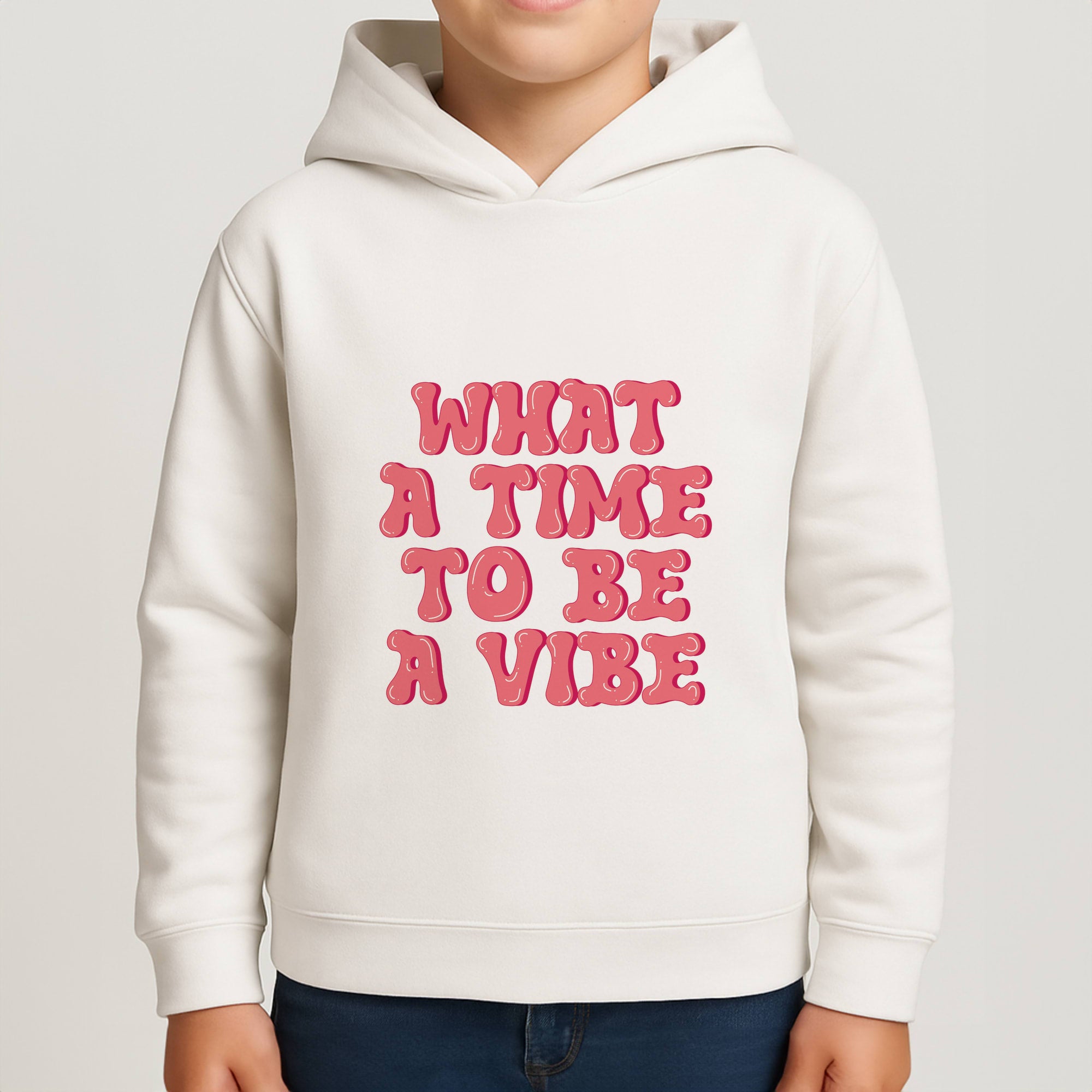 What A Time To Be A Vibe - Aesthetic Quote Boys Hoodie