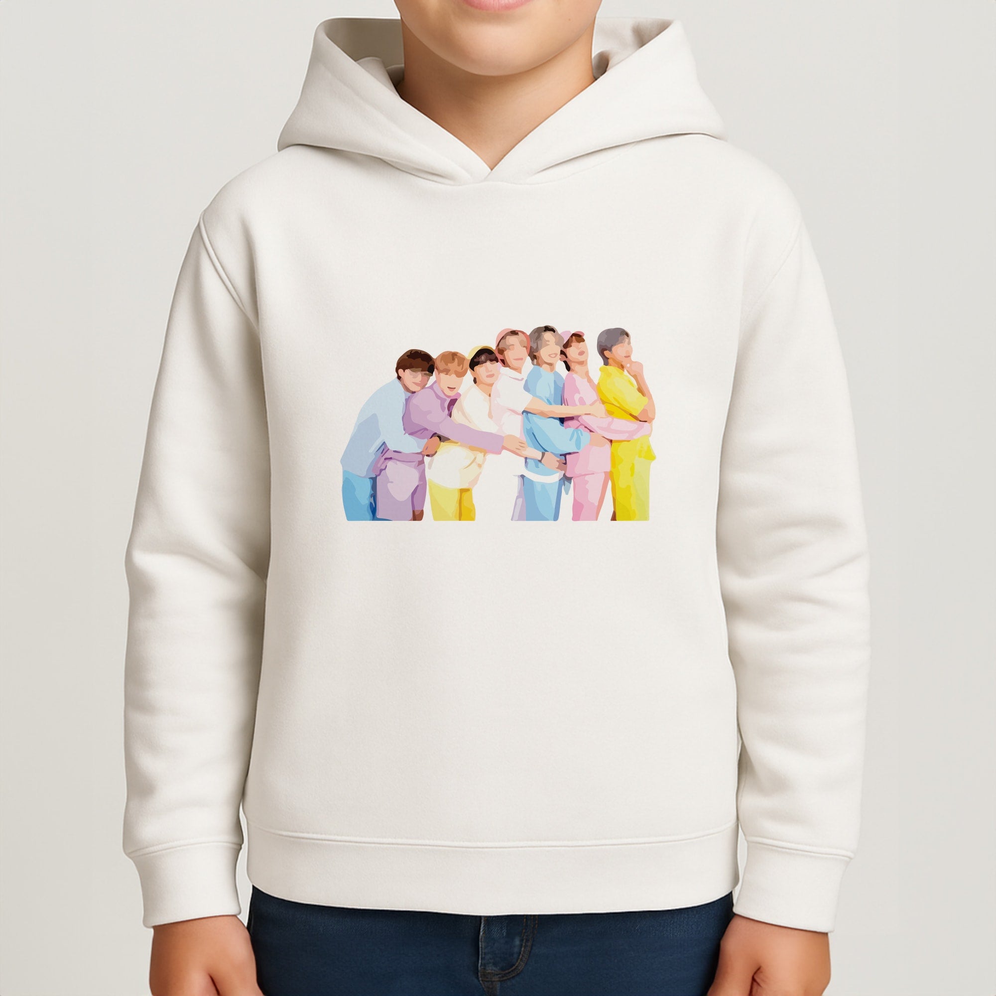 Colourful K-Pop Band Band Kids Hoodie