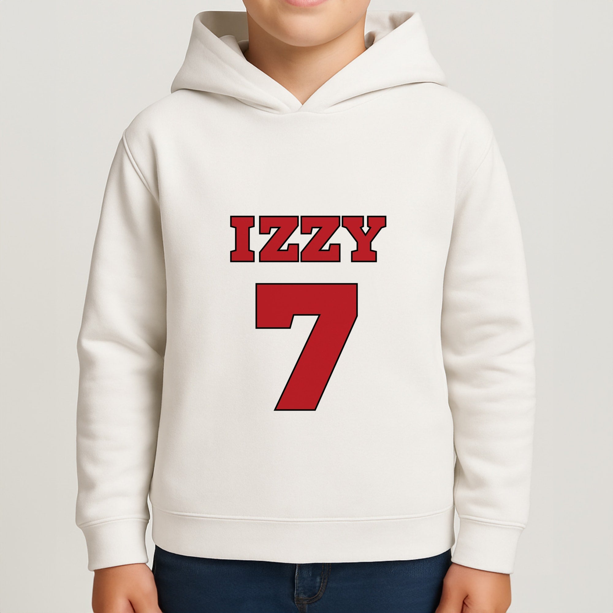Black And White Stripes - Personalised Football Boys Hoodie