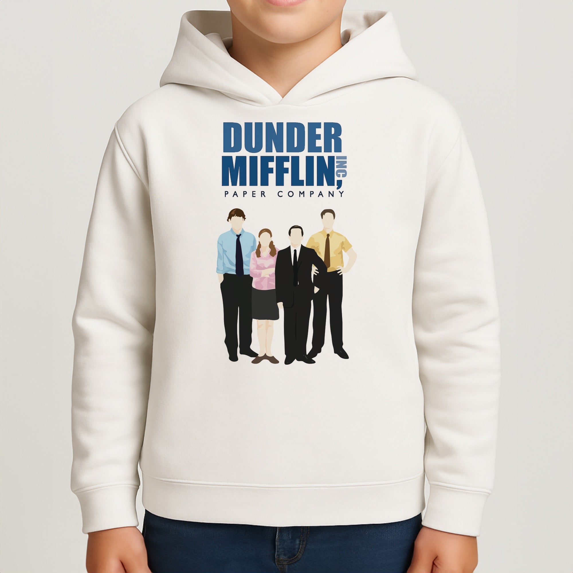 Office Cartoon - Dunder Mifflin Kids Hoodie