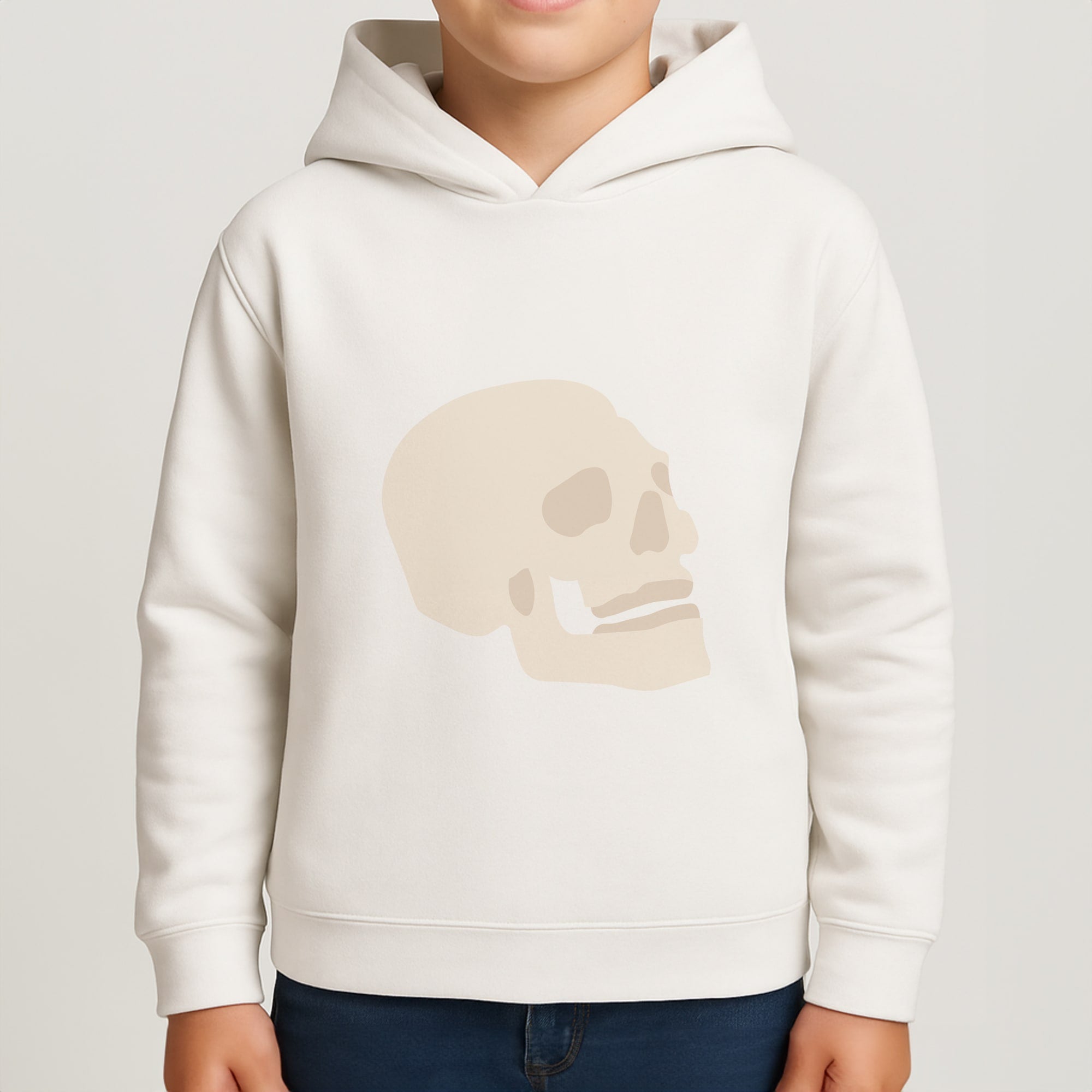 Skull Outline - Halloween Boys Hoodie