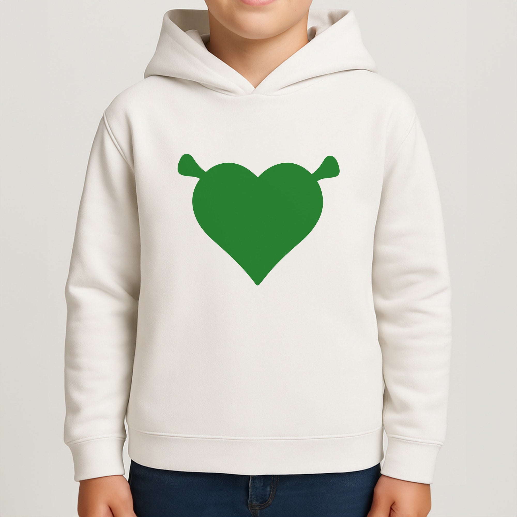 Green Ogre Heart Kids Hoodie