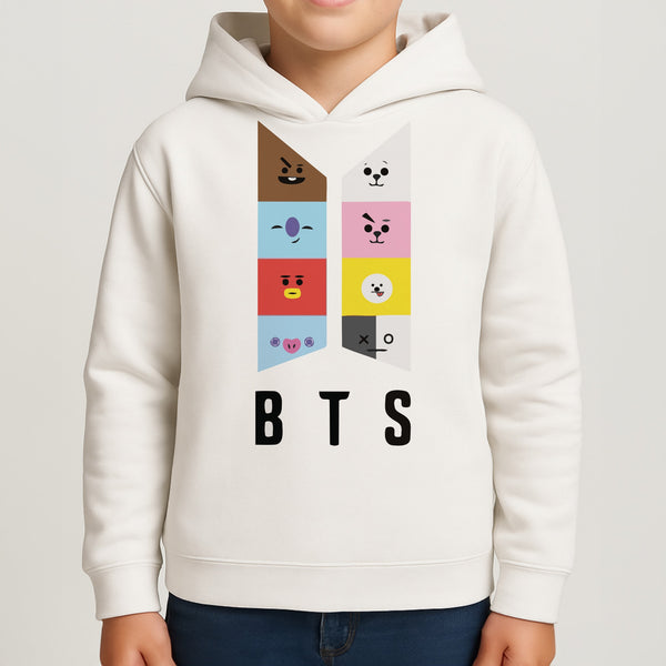 BT21 K-Pop Band Logo Kids Hoodie