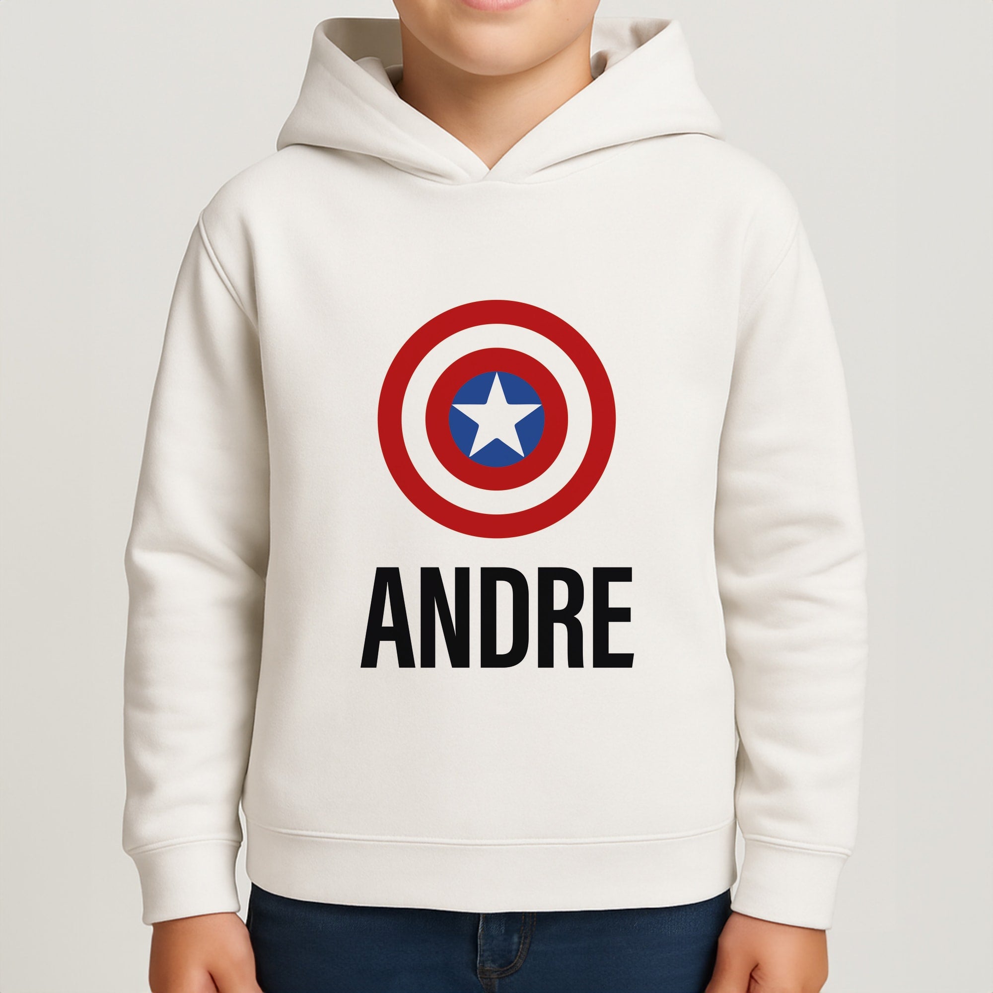 Captain America - Personalised Superhero Comic Boys Hoodie