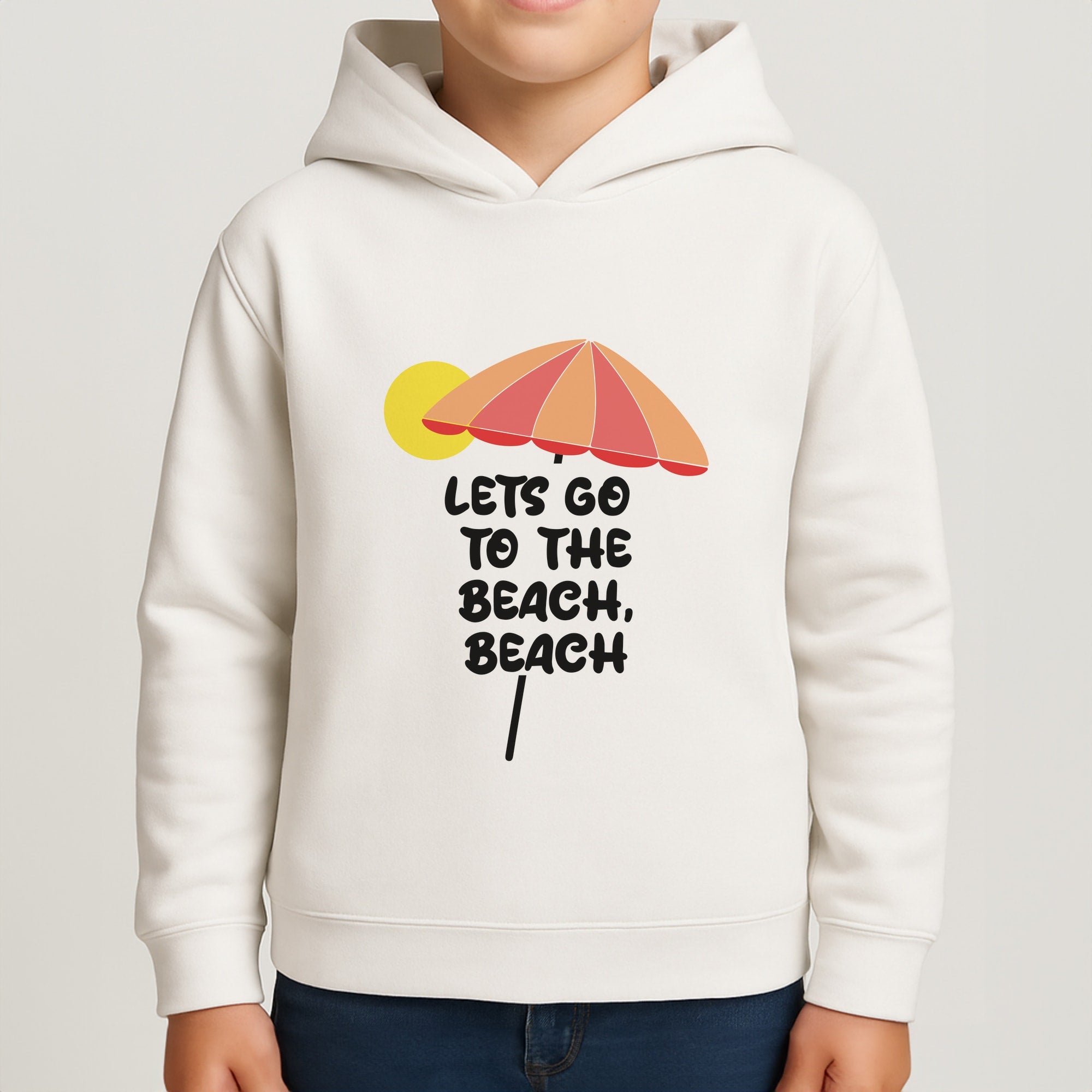 Lets Go To The Beach - Summer Quotes Boys Hoodie