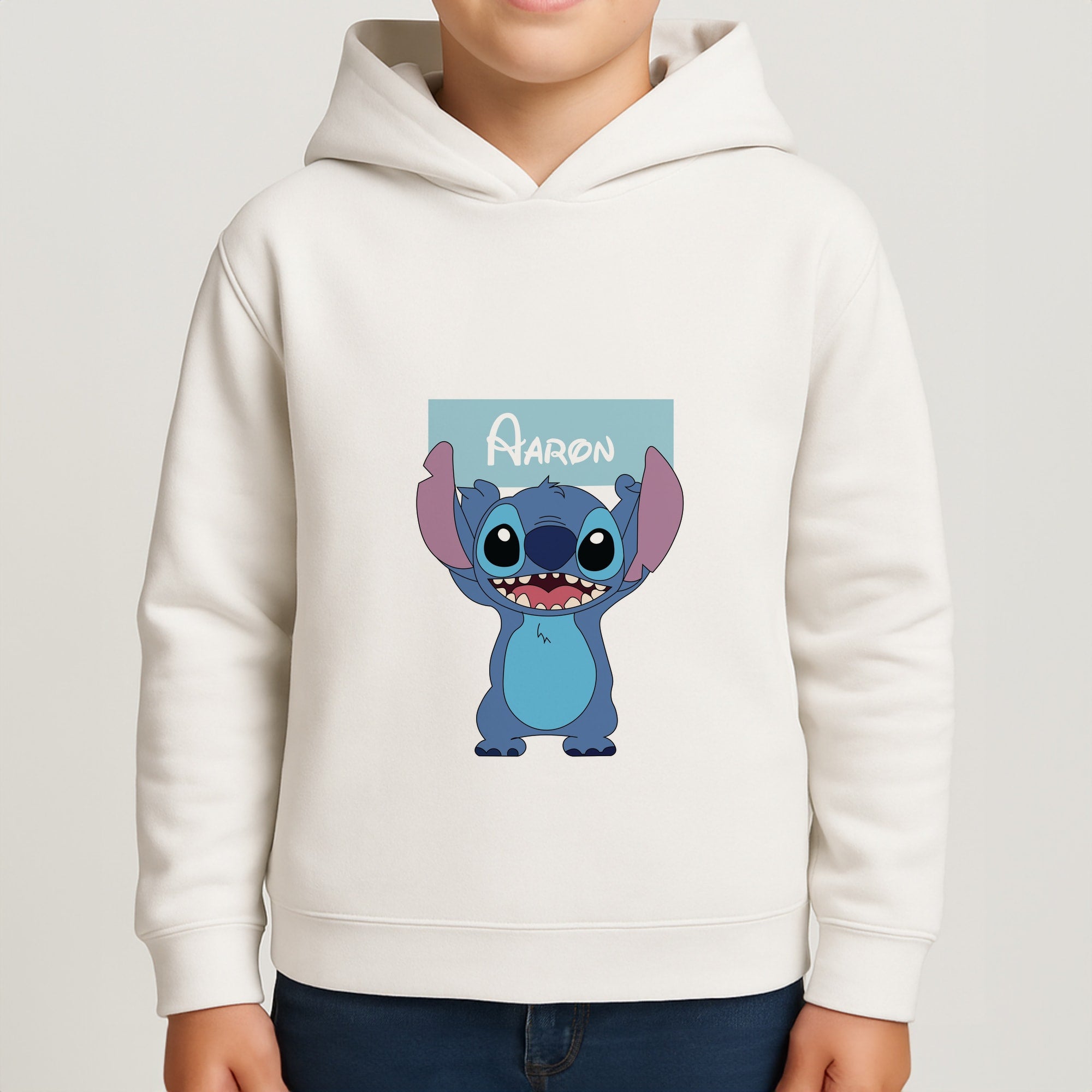Standing Blue Alien - Personalised Disney Boys Hoodie