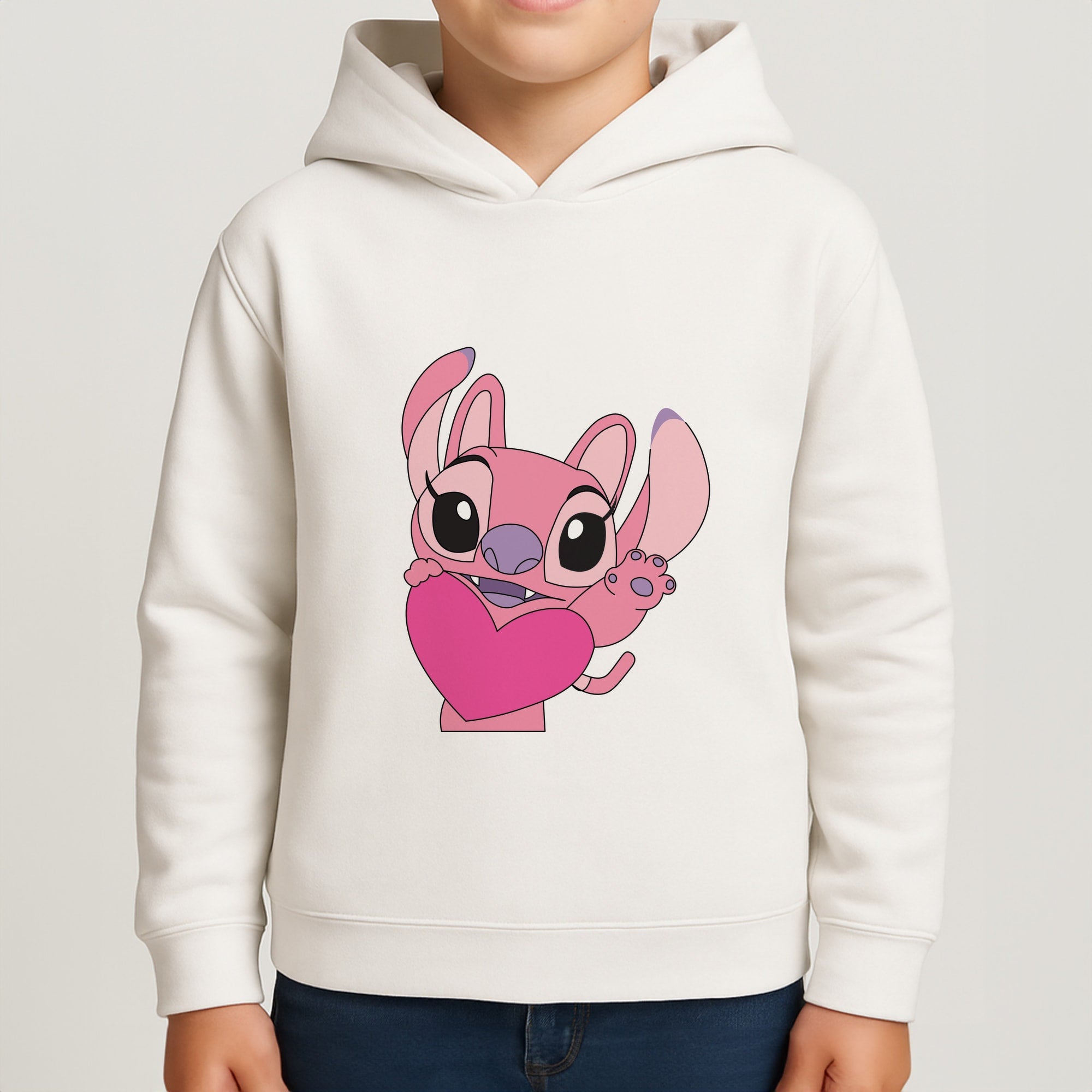 Holding Heart - Pink Alien Boys Hoodie
