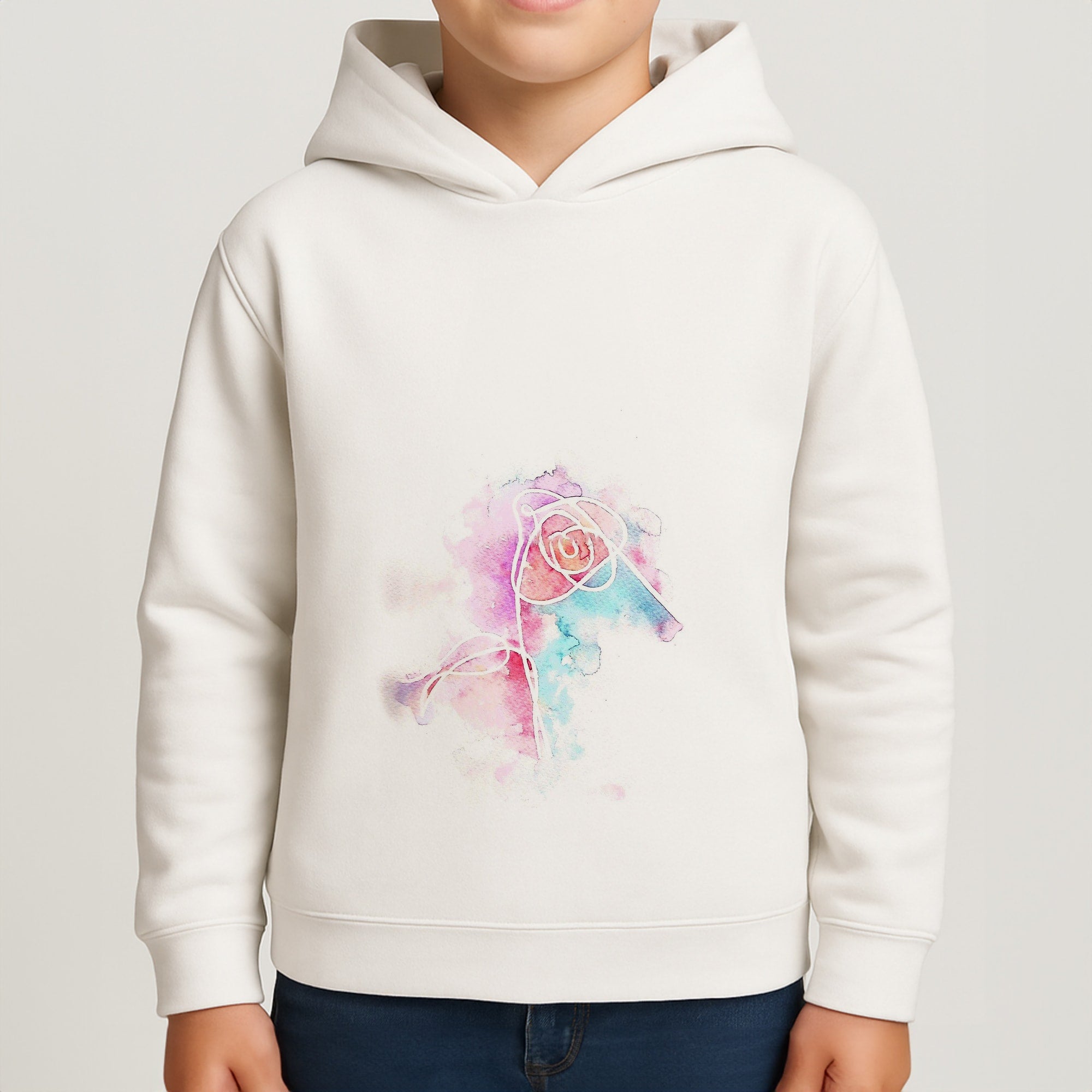 K-Pop Band Love Yourself Watercolour Painting Boys Hoodie
