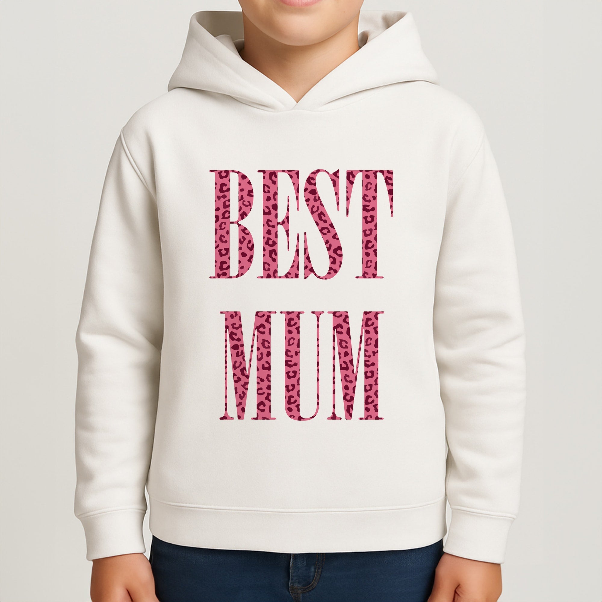 Best Mum Leopard Print Boys Hoodie