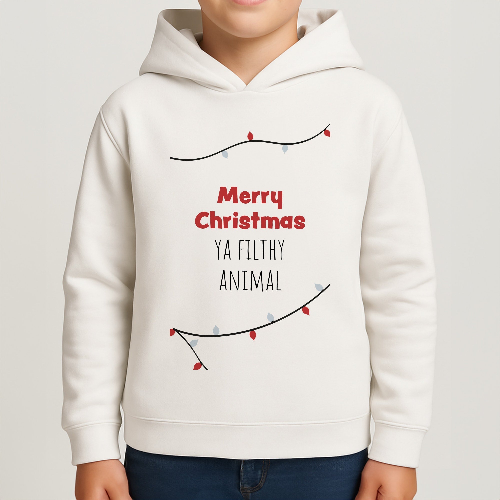 Merry Christmas Ya Filthy Animal Boys Hoodie